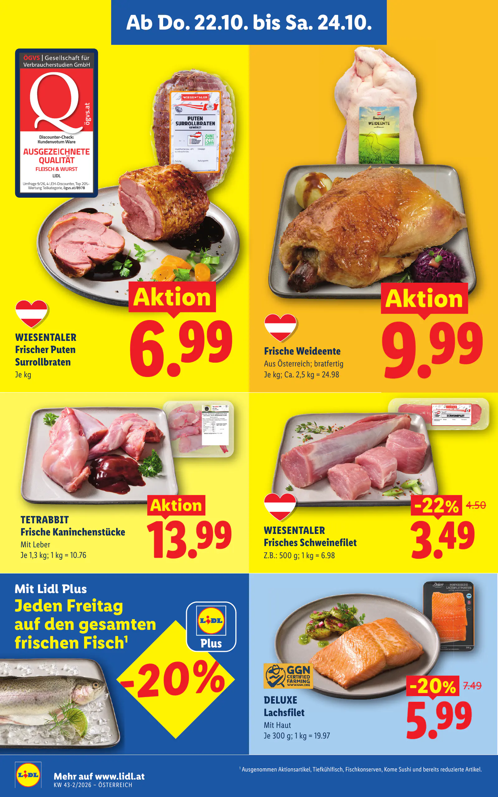 Lidl Ausztria Flugblatt, 6. oldal (okt. 22–28.)