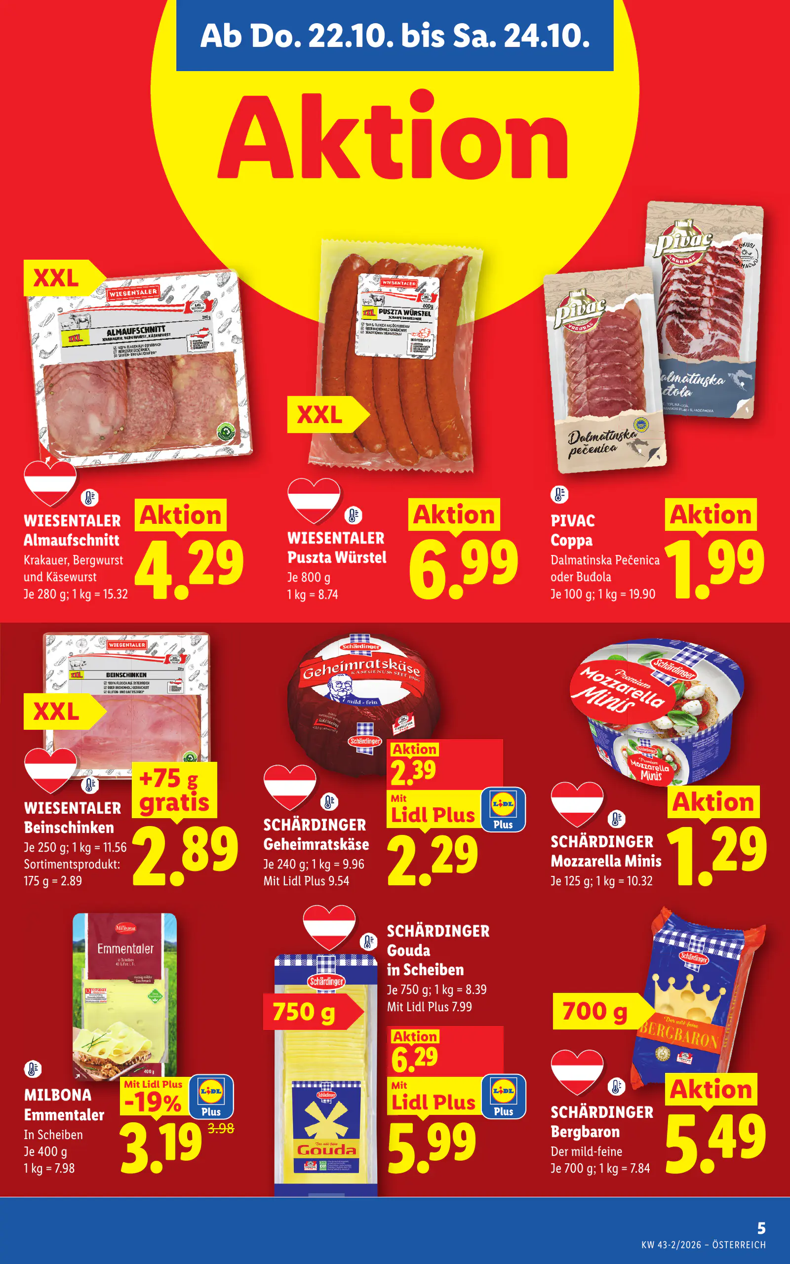 Lidl Ausztria Flugblatt, 7. oldal (okt. 22–28.)