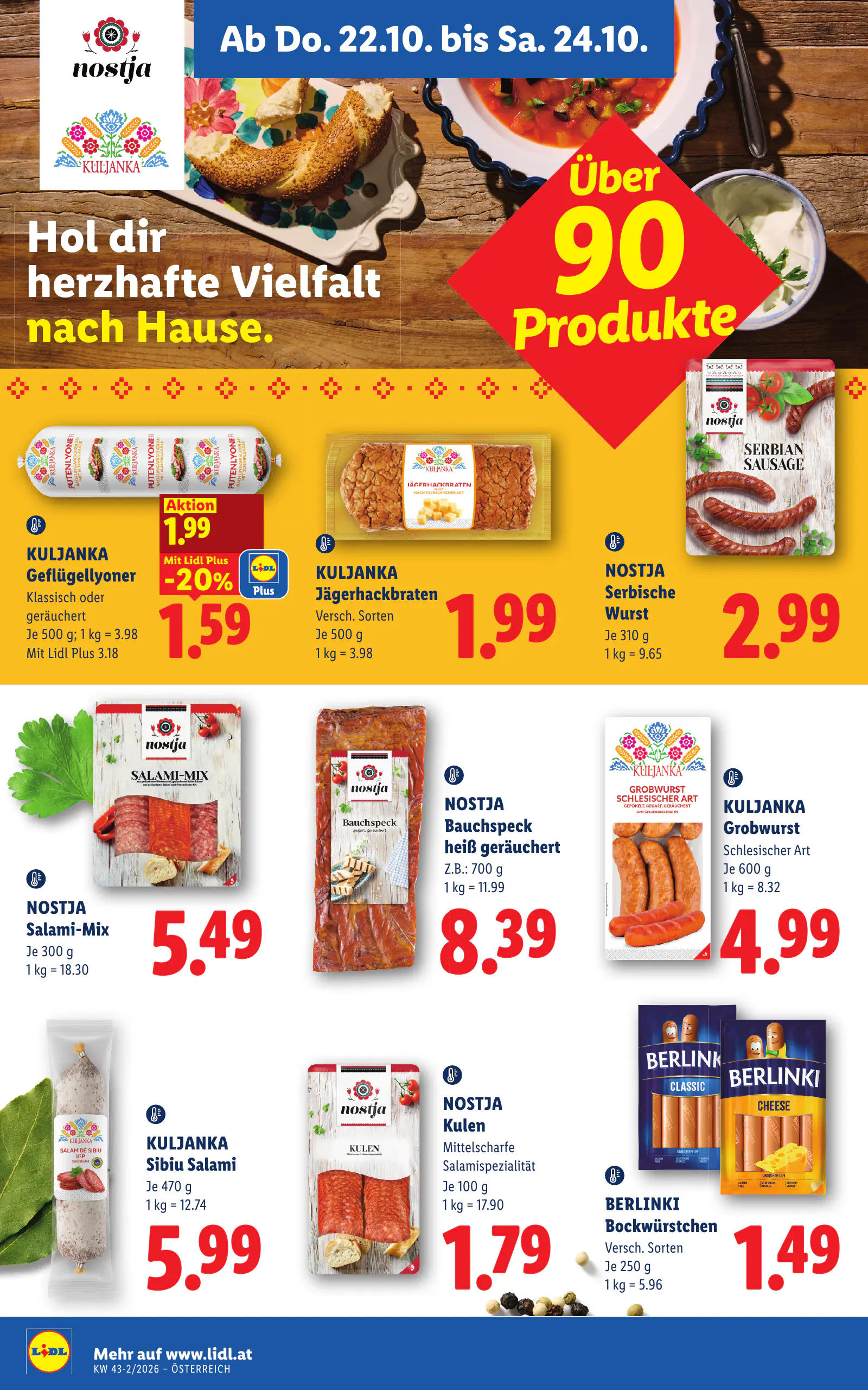 Lidl Ausztria Flugblatt, 14. oldal (okt. 22–28.)