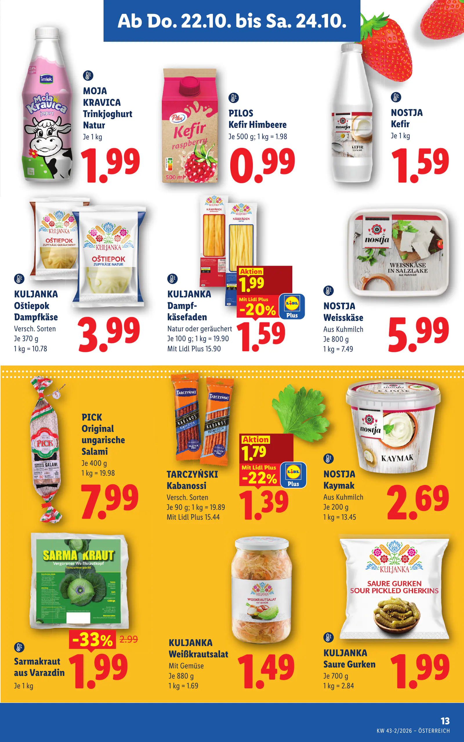 Lidl Ausztria Flugblatt, 15. oldal (okt. 22–28.)