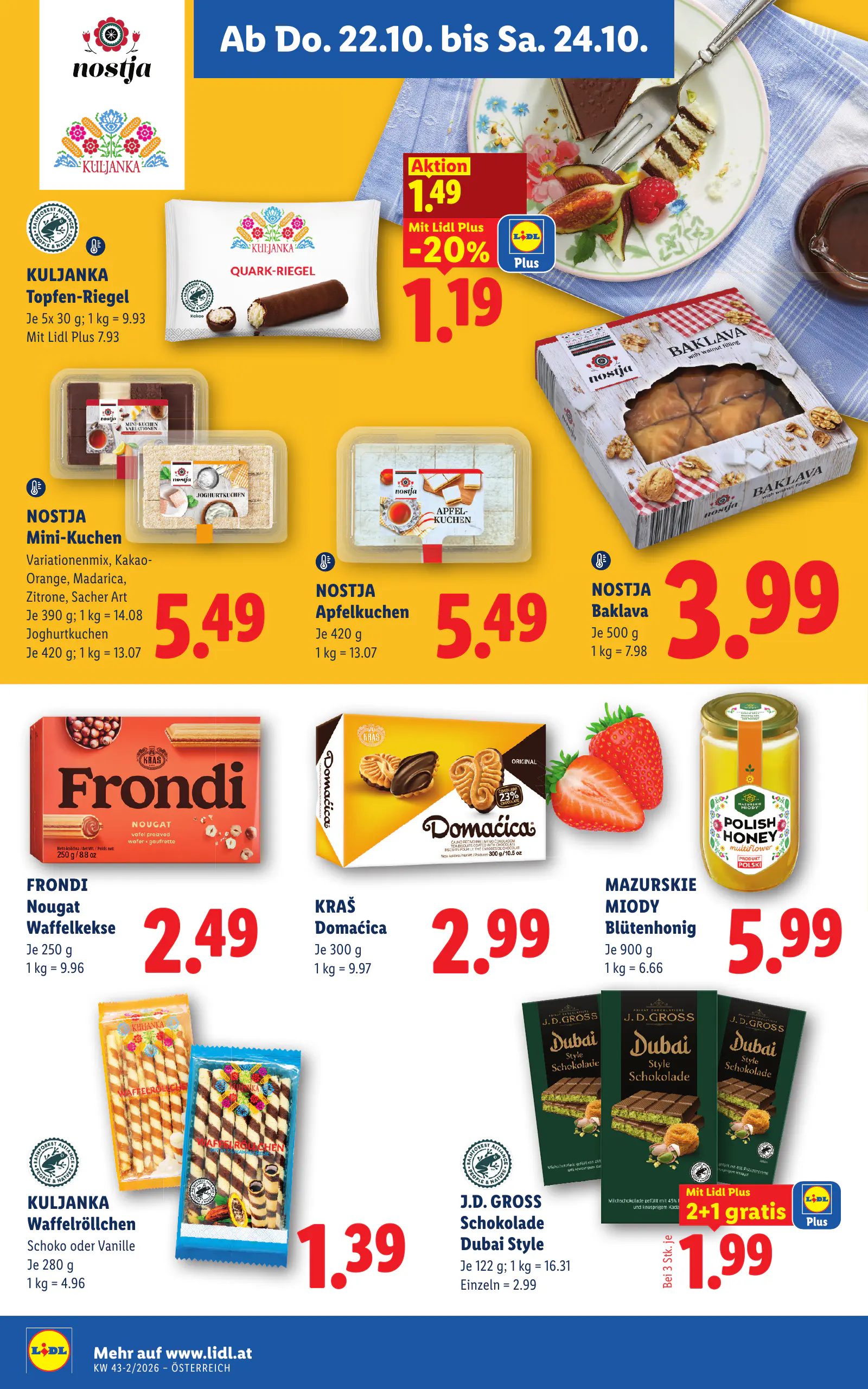 Lidl Ausztria Flugblatt, 18. oldal (okt. 22–28.)