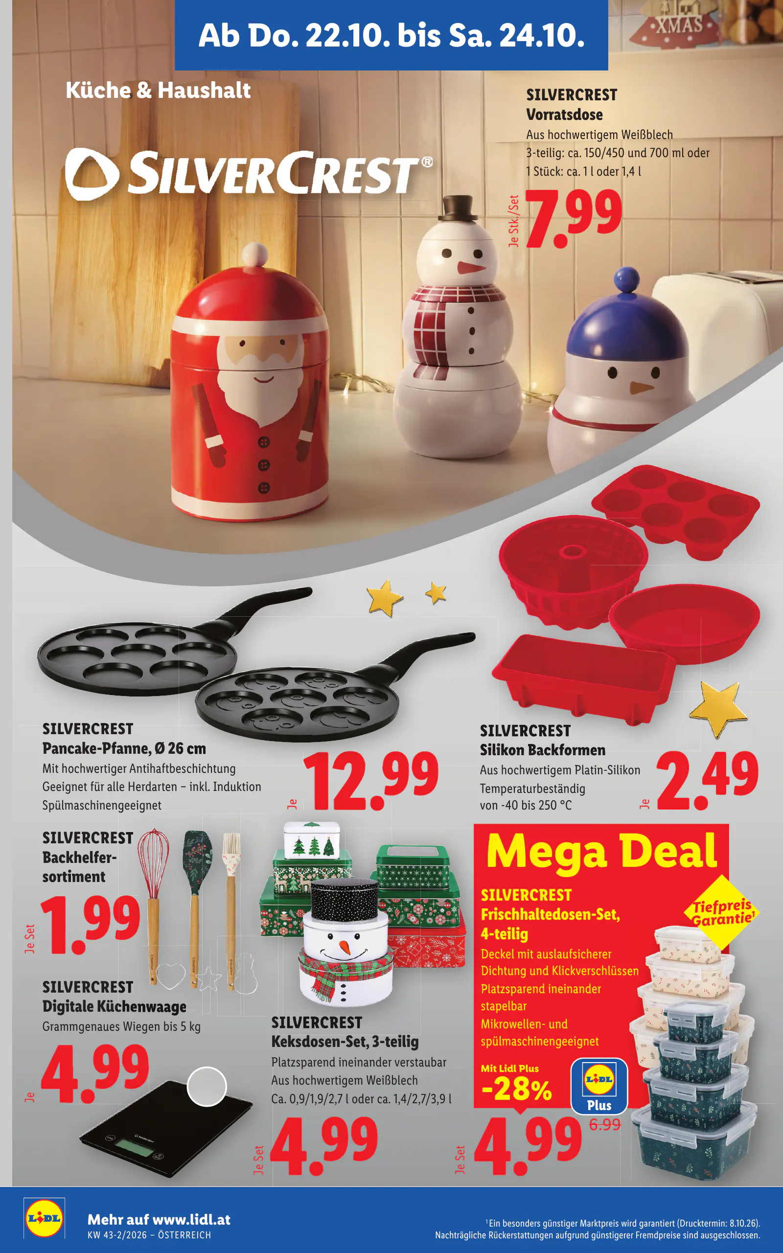 Lidl Ausztria Flugblatt, 28. oldal (okt. 22–28.)