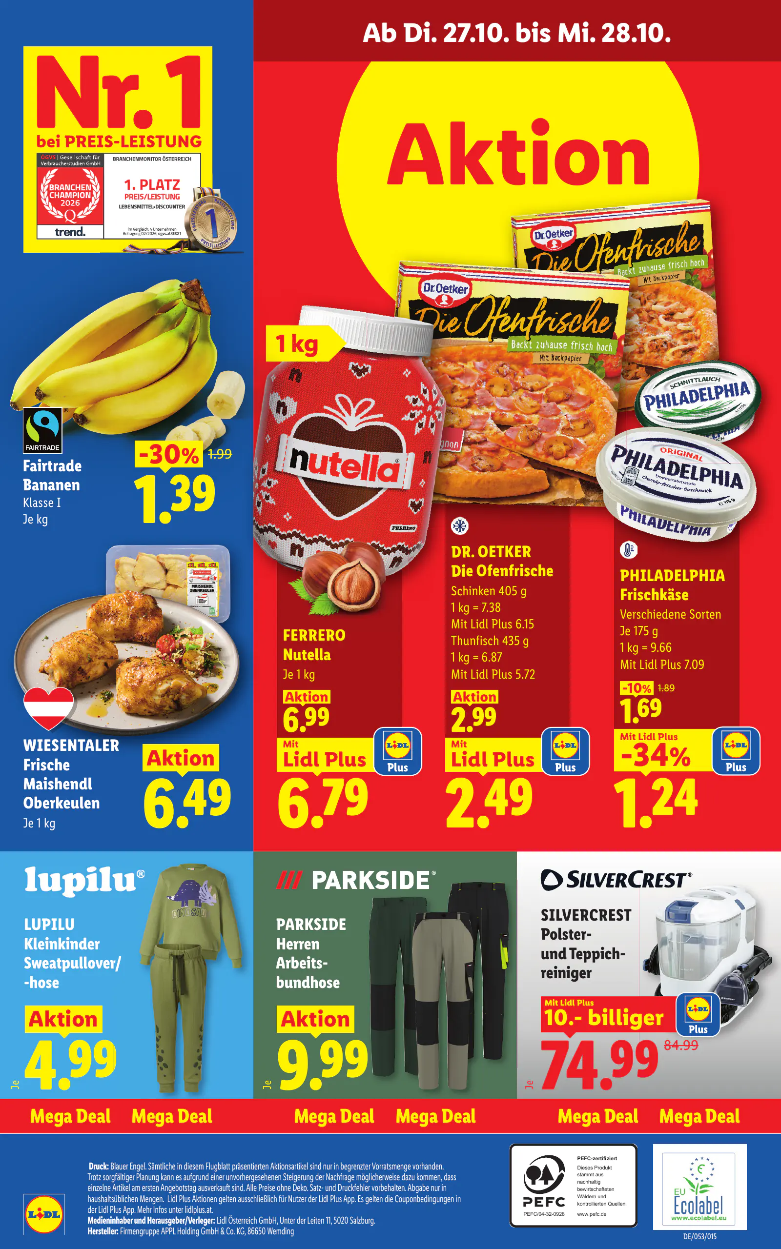 Lidl Ausztria Flugblatt, 33. oldal (okt. 22–28.)