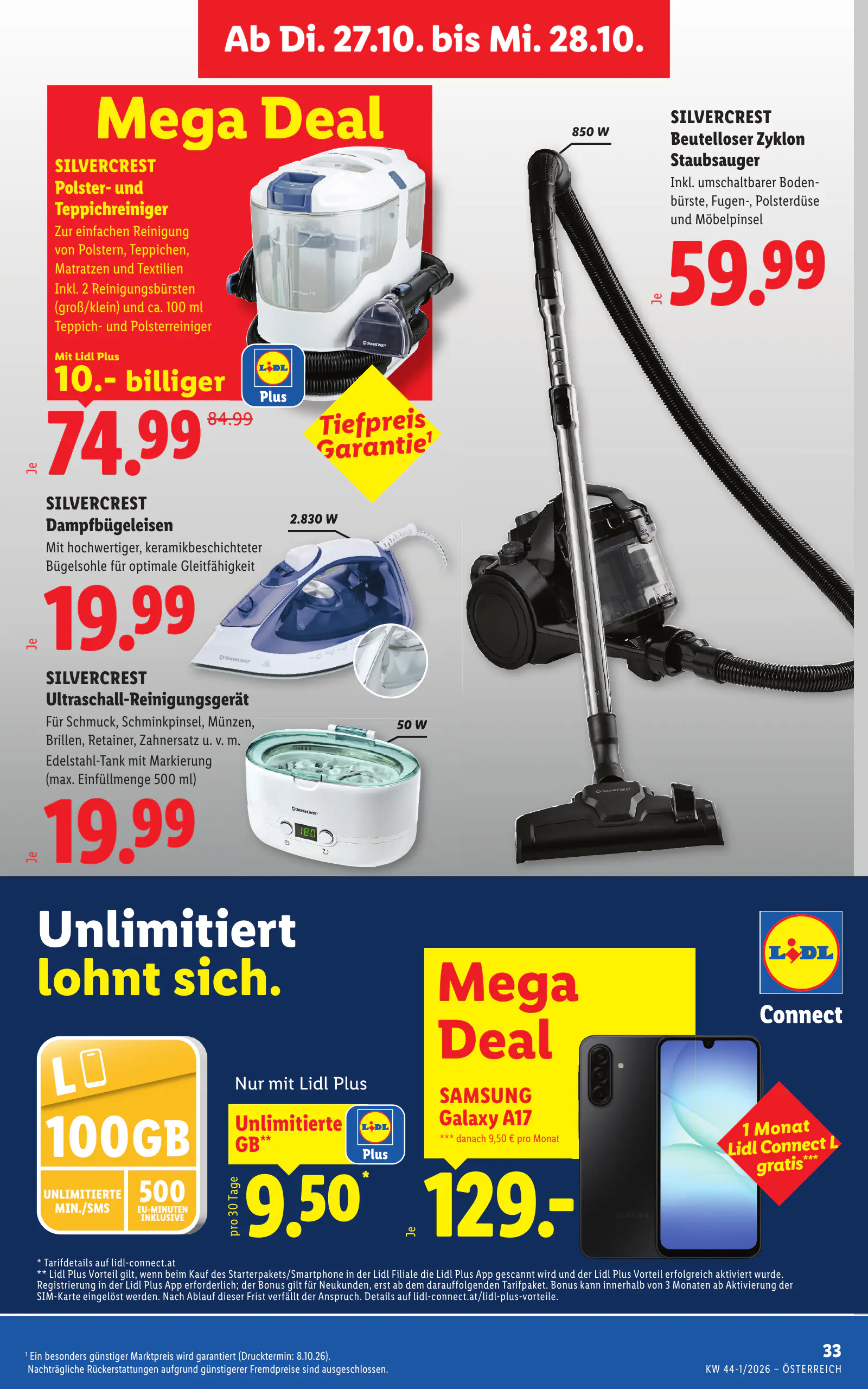 Lidl Ausztria Flugblatt, 40. oldal (okt. 22–28.)