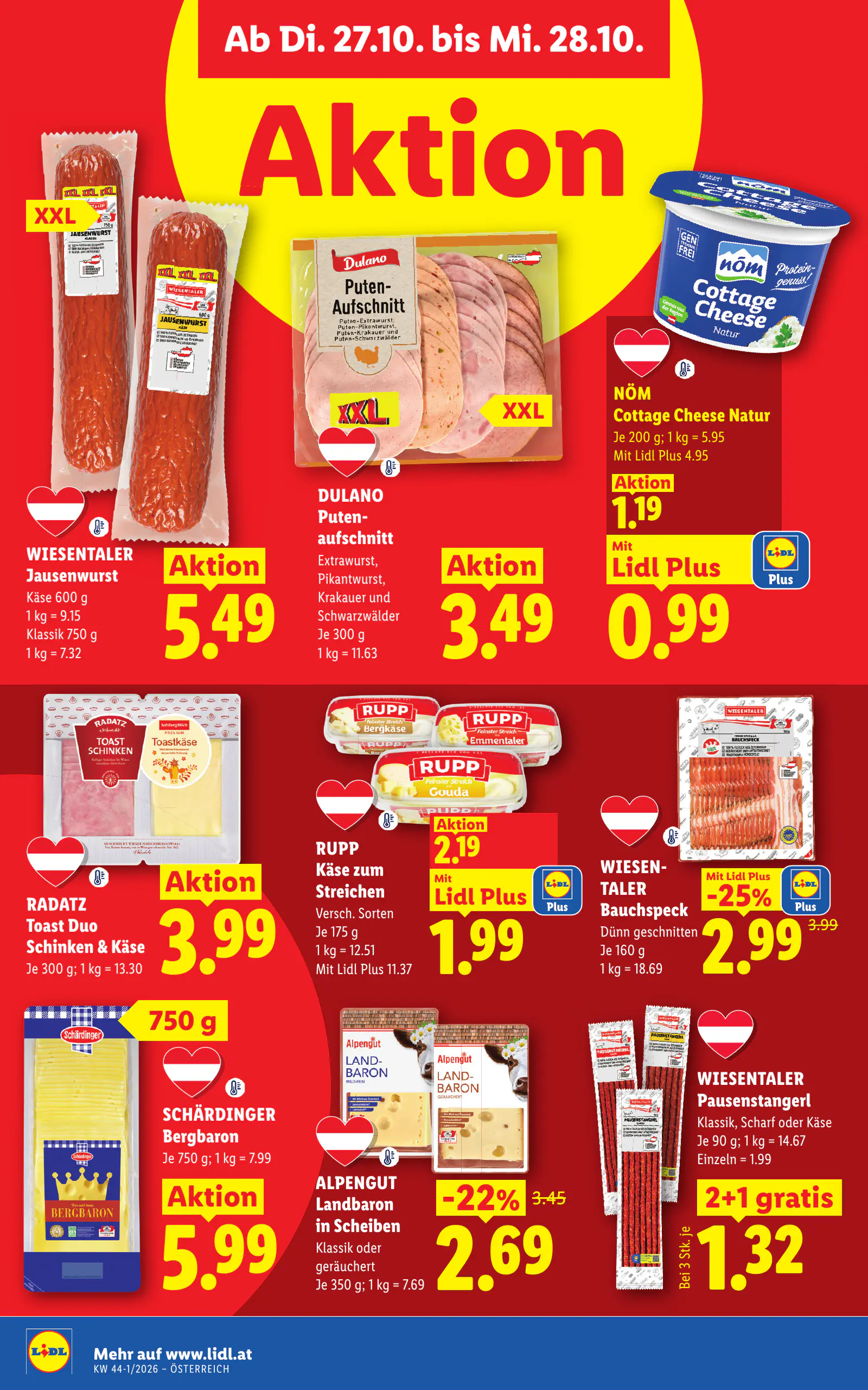 Lidl Ausztria Flugblatt, 45. oldal (okt. 22–28.)