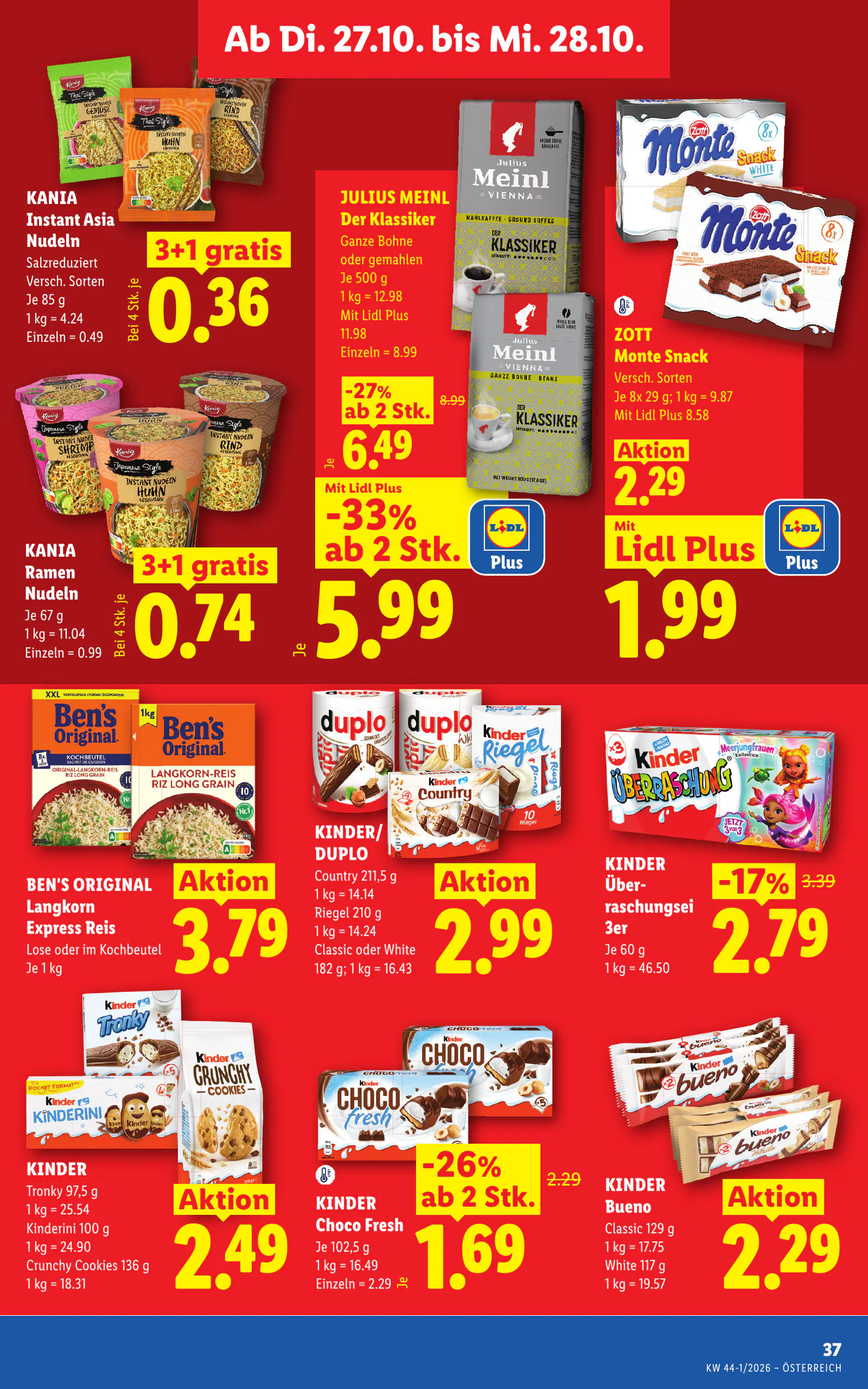 Lidl Ausztria Flugblatt, 46. oldal (okt. 22–28.)