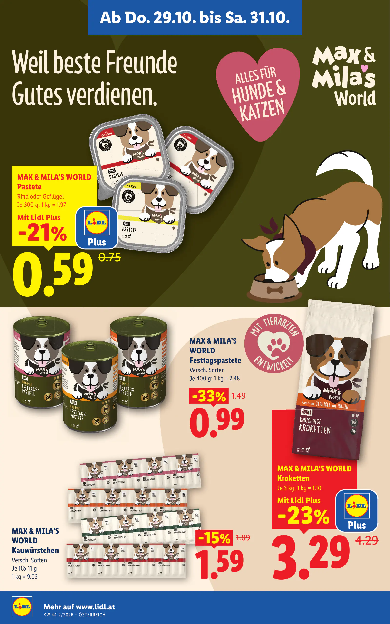 Lidl Ausztria Flugblatt, 2. oldal (okt. 29. – nov. 4.)