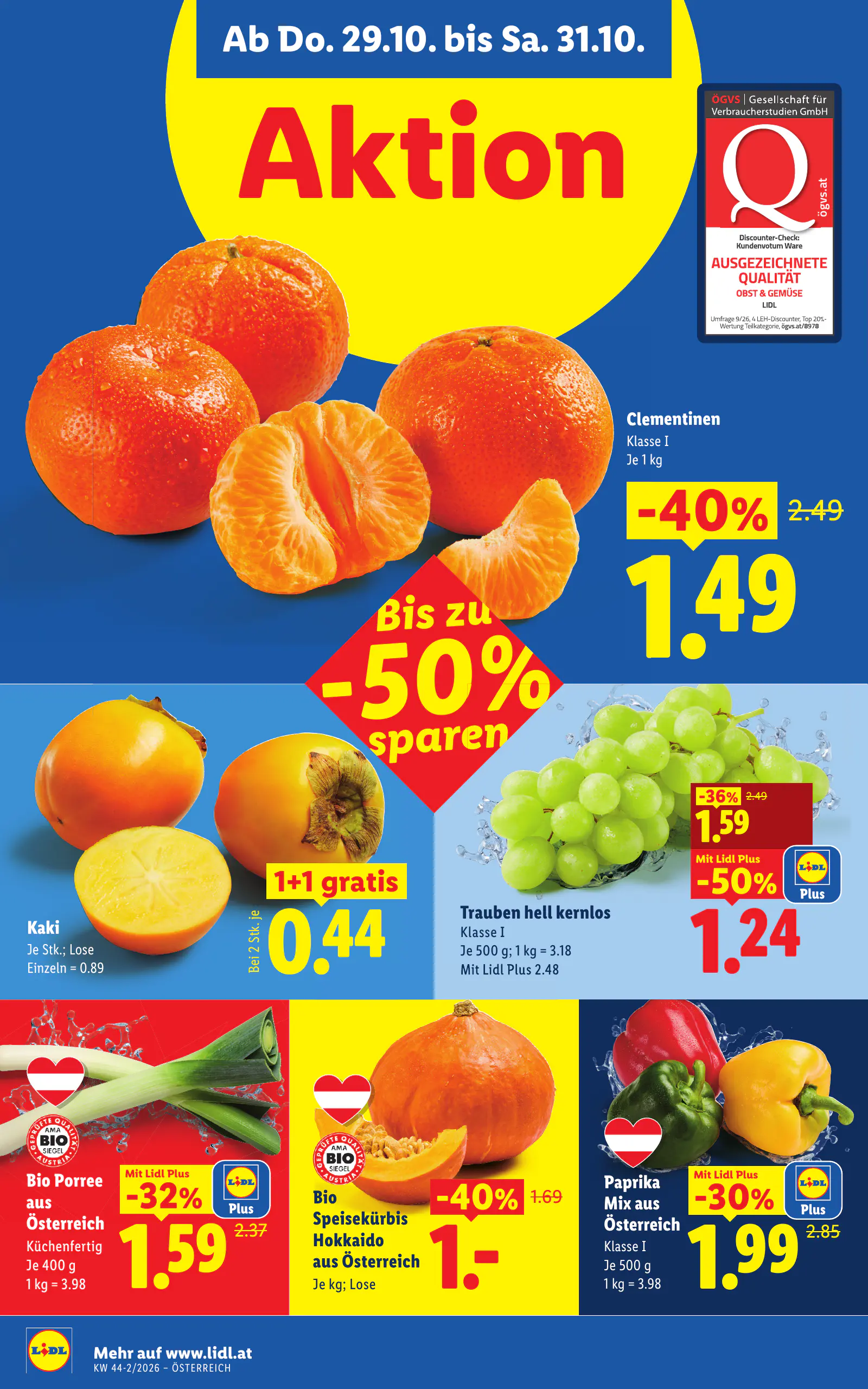 Lidl Ausztria Flugblatt, 4. oldal (okt. 29. – nov. 4.)