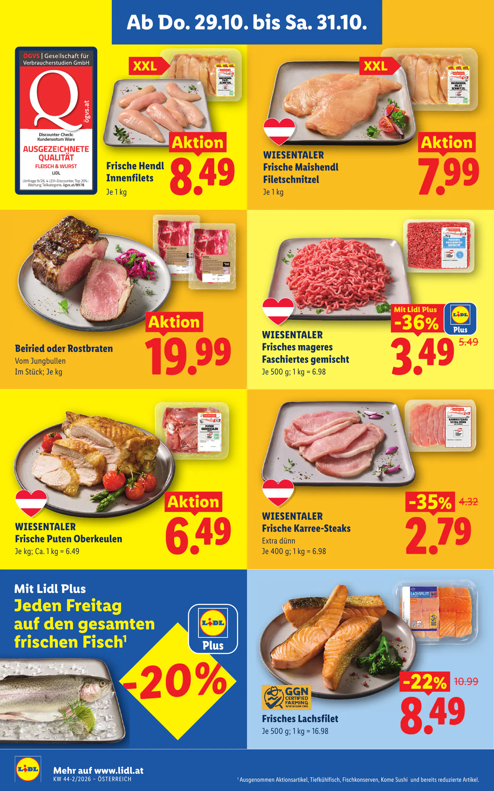 Lidl Ausztria Flugblatt, 6. oldal (okt. 29. – nov. 4.)