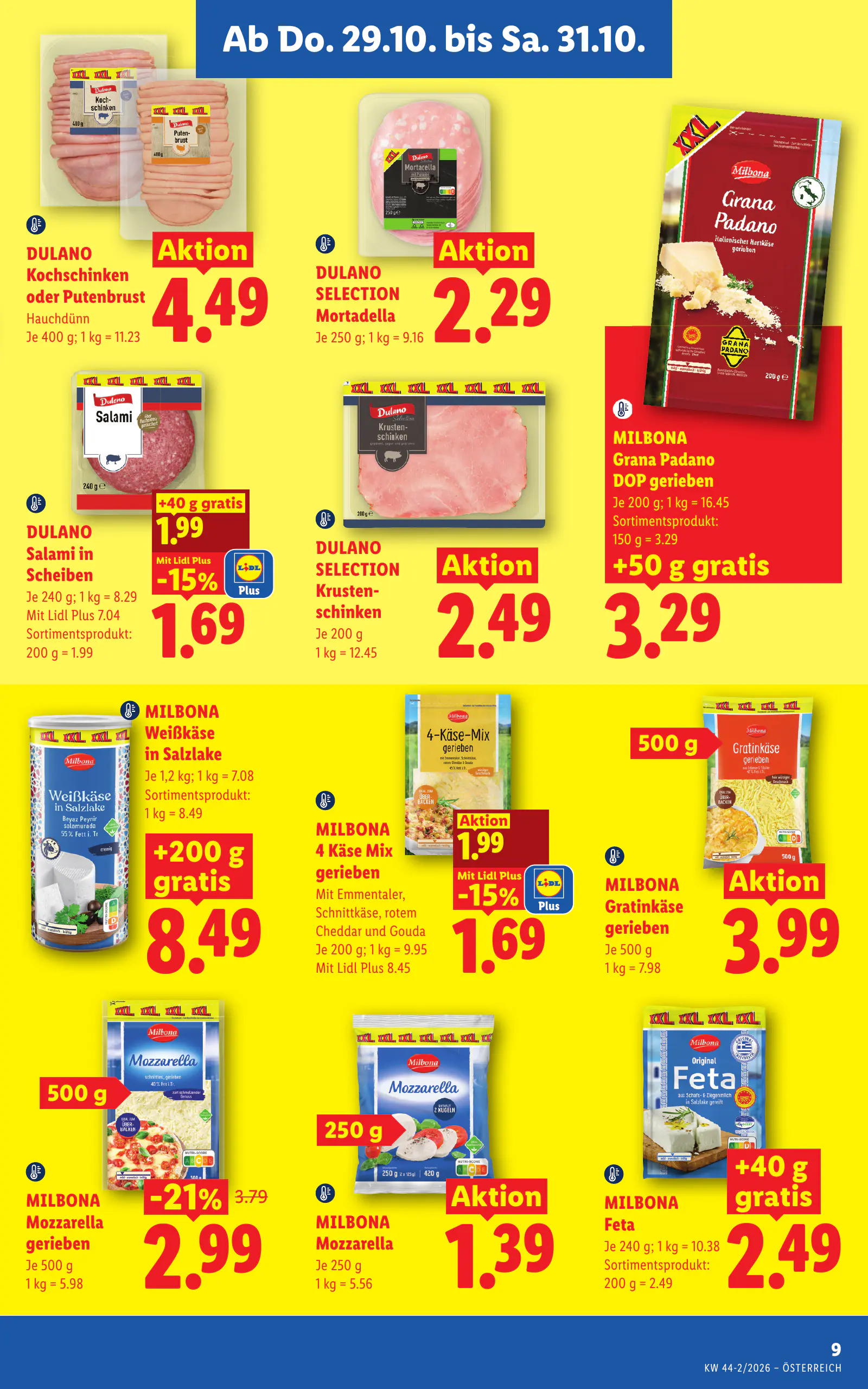 Lidl Ausztria Flugblatt, 11. oldal (okt. 29. – nov. 4.)