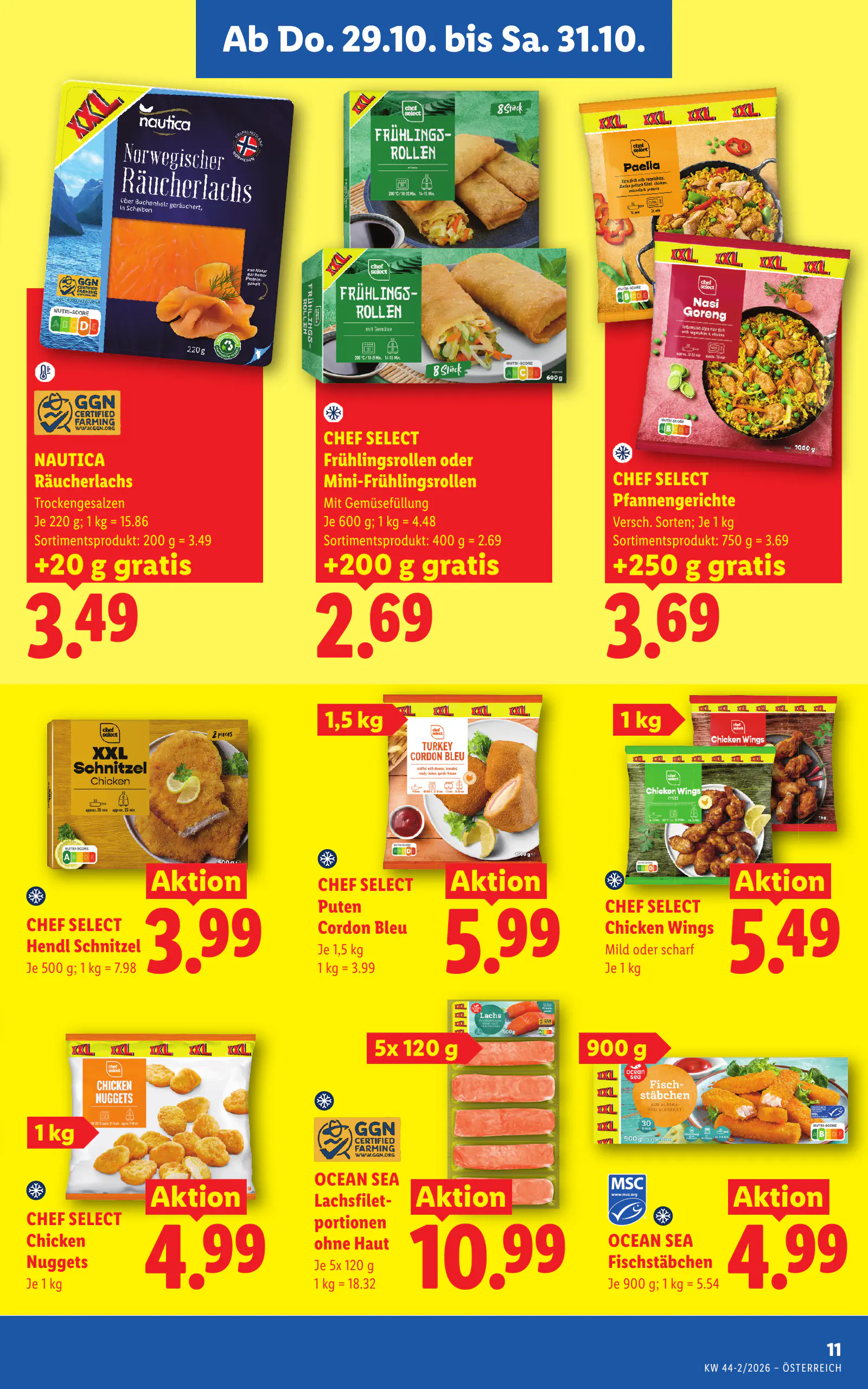 Lidl Ausztria Flugblatt, 13. oldal (okt. 29. – nov. 4.)