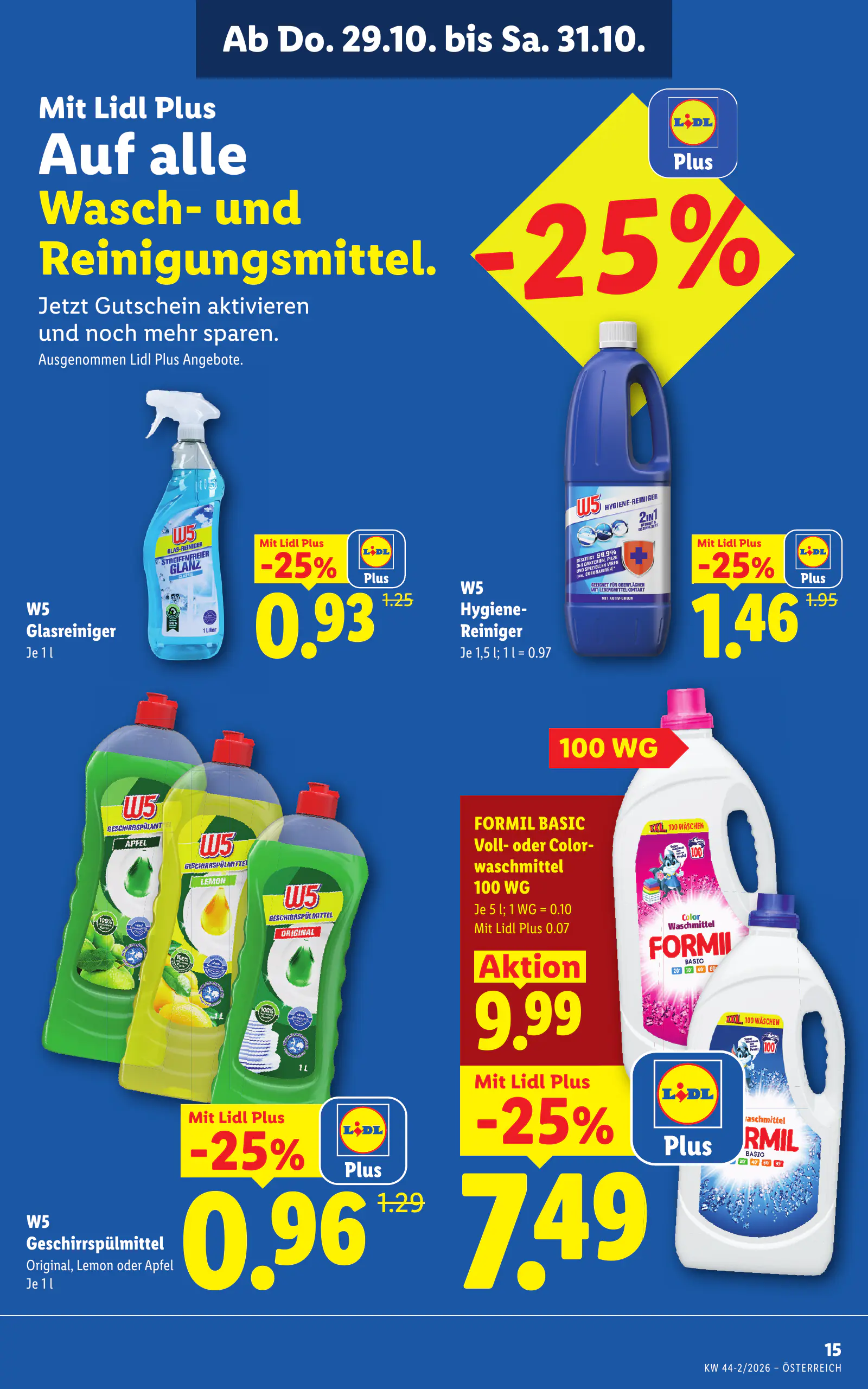 Lidl Ausztria Flugblatt, 17. oldal (okt. 29. – nov. 4.)
