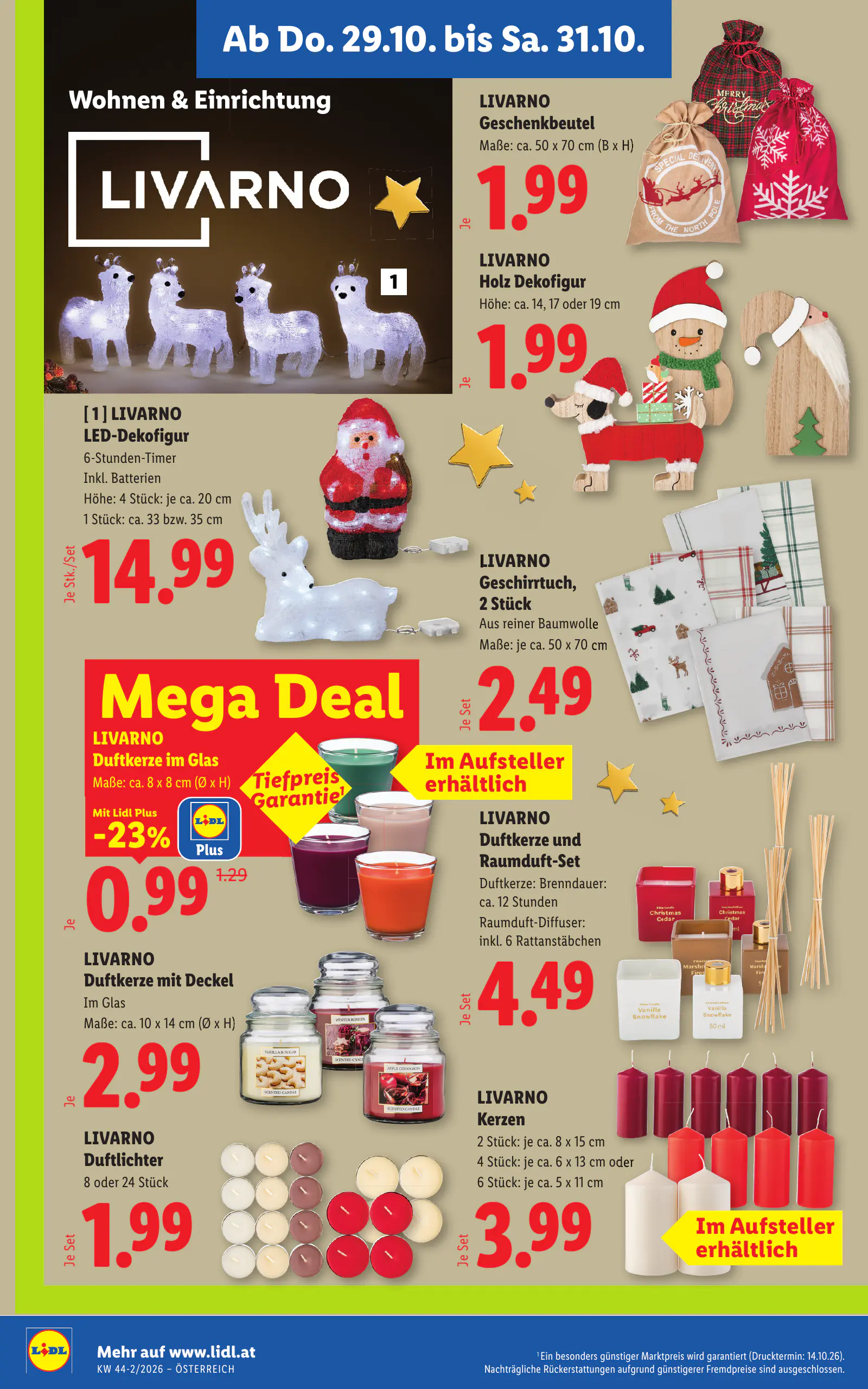 Lidl Ausztria Flugblatt, 22. oldal (okt. 29. – nov. 4.)