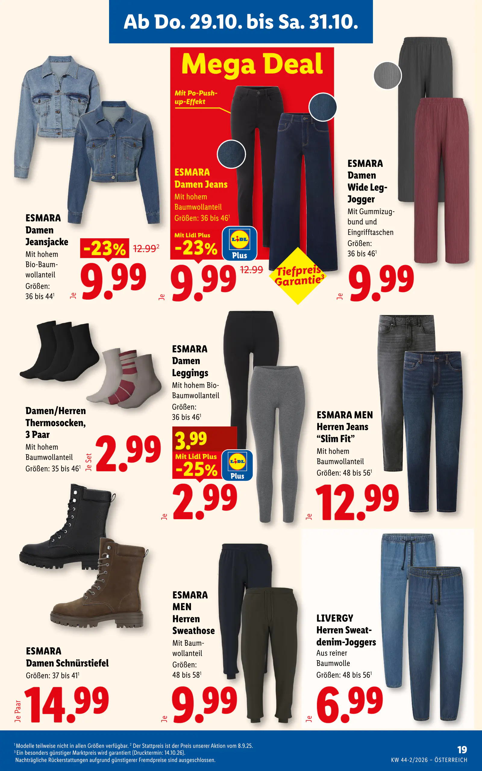 Lidl Ausztria Flugblatt, 25. oldal (okt. 29. – nov. 4.)