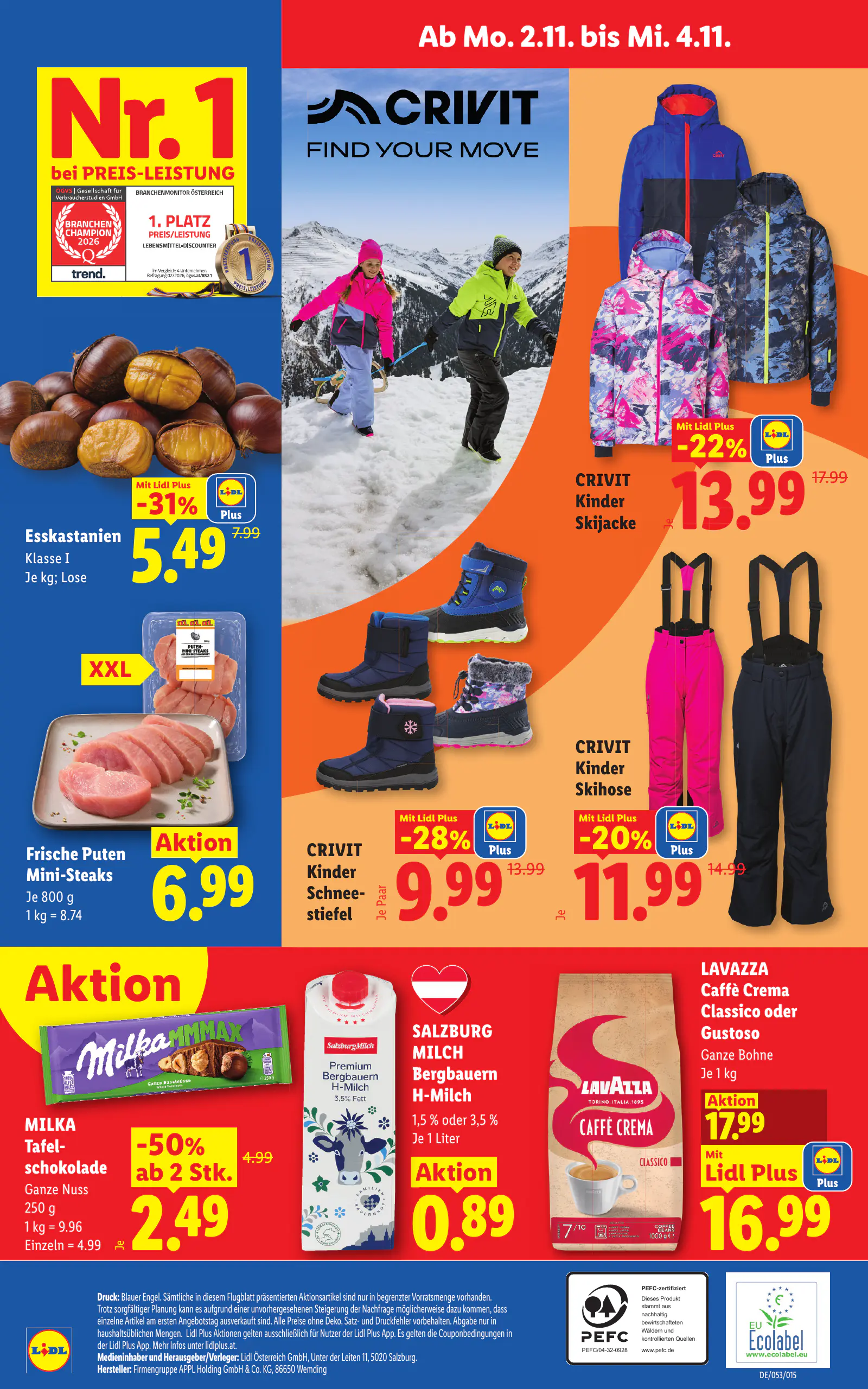 Lidl Ausztria Flugblatt, 29. oldal (okt. 29. – nov. 4.)