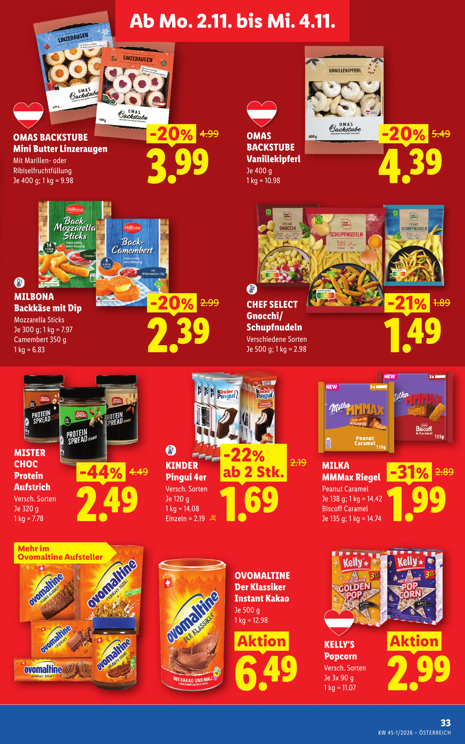 Lidl Ausztria Flugblatt, 42. oldal (okt. 29. – nov. 4.)