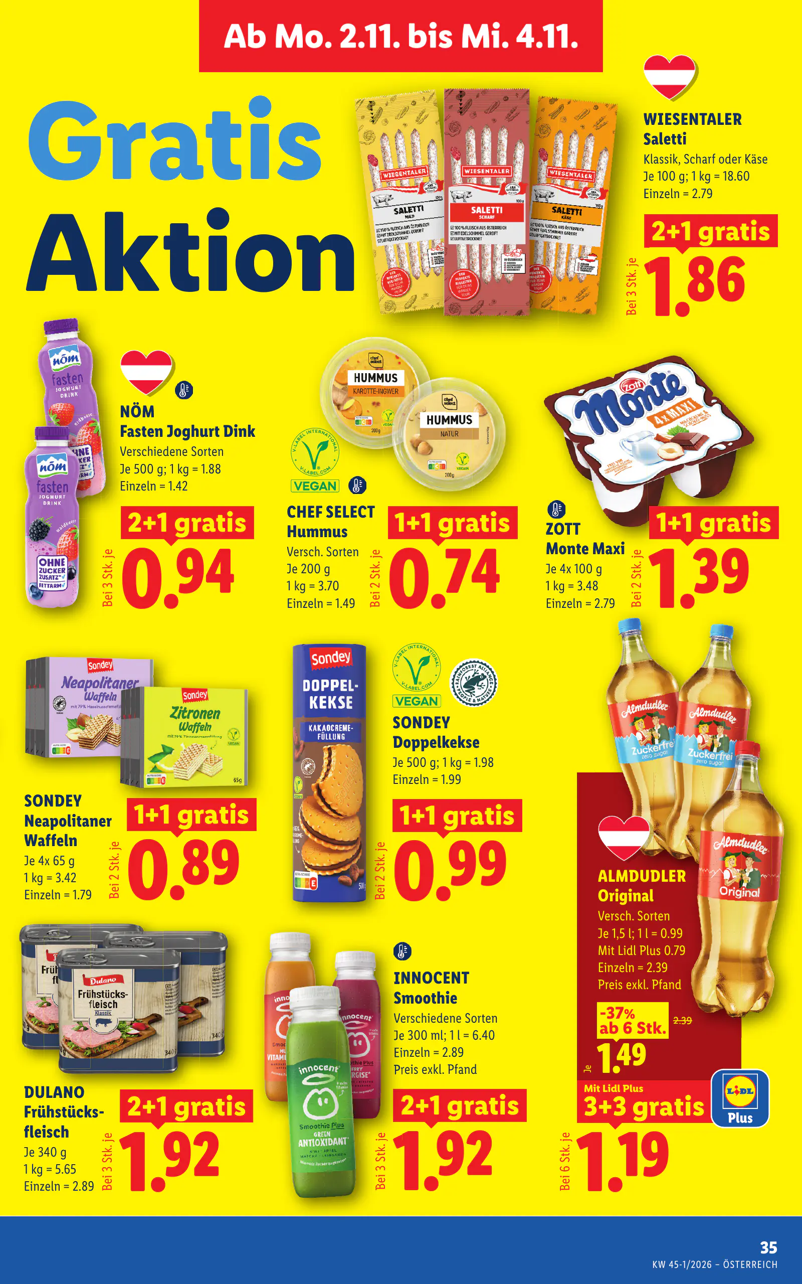 Lidl Ausztria Flugblatt, 44. oldal (okt. 29. – nov. 4.)