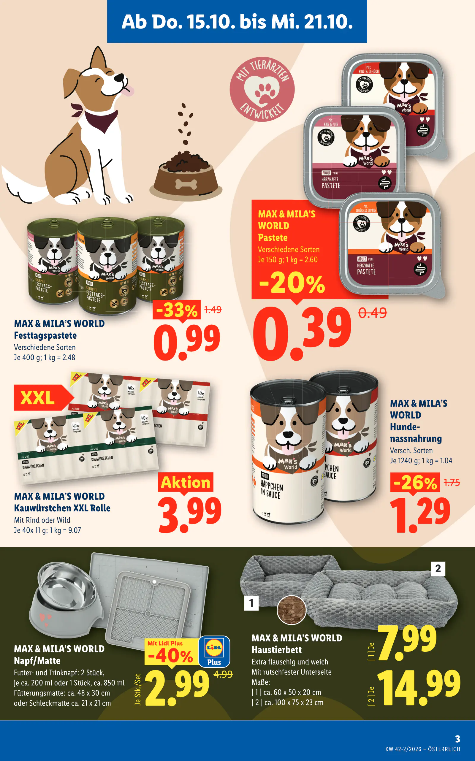Lidl Ausztria Max & Mila's World, Große Freude für Tierfreunde, 3. oldal (okt. 11–21.)