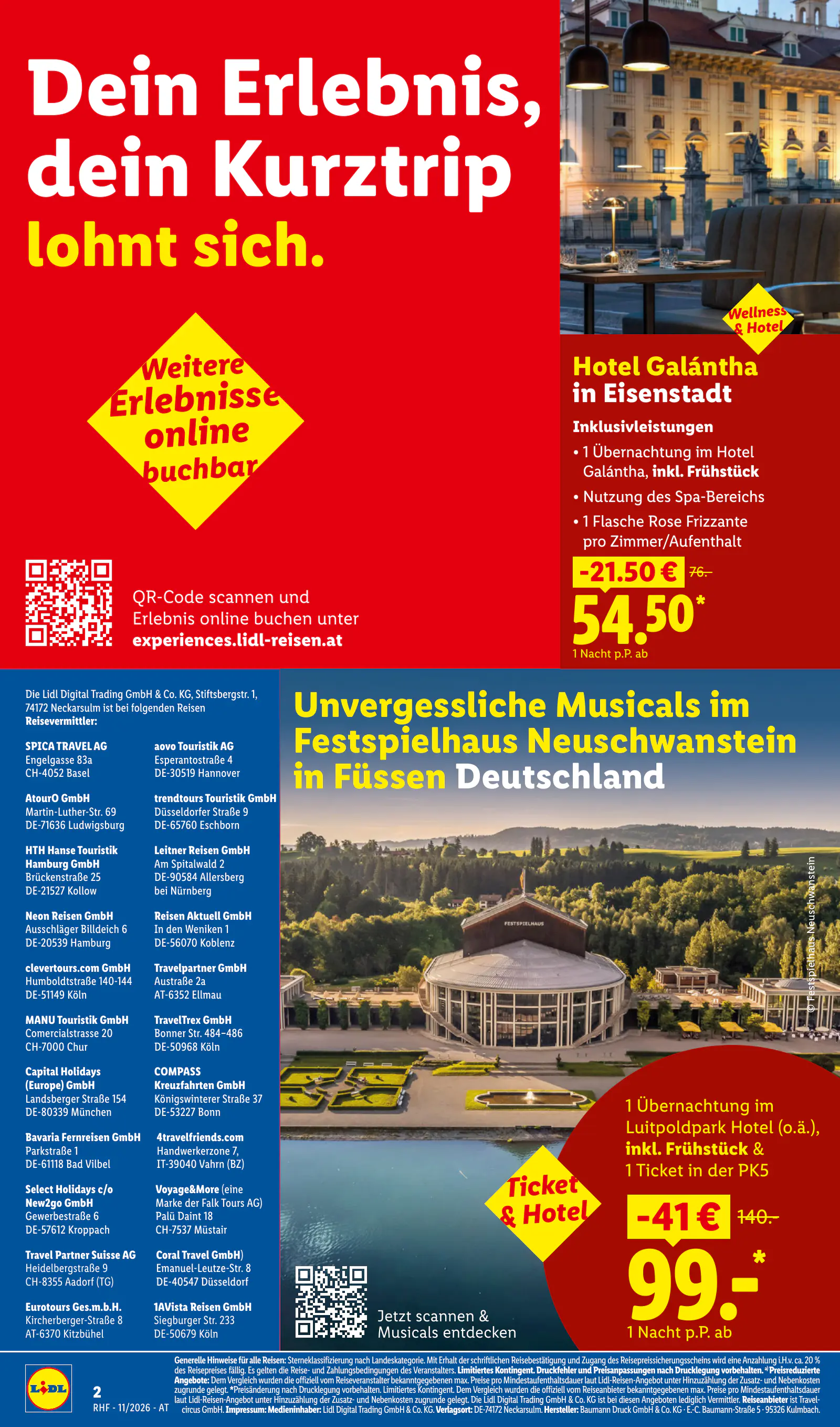 Lidl Ausztria November Reise-Highlights, Buchbar ab 28.10., 2. oldal (okt. 28. – nov. 30.)