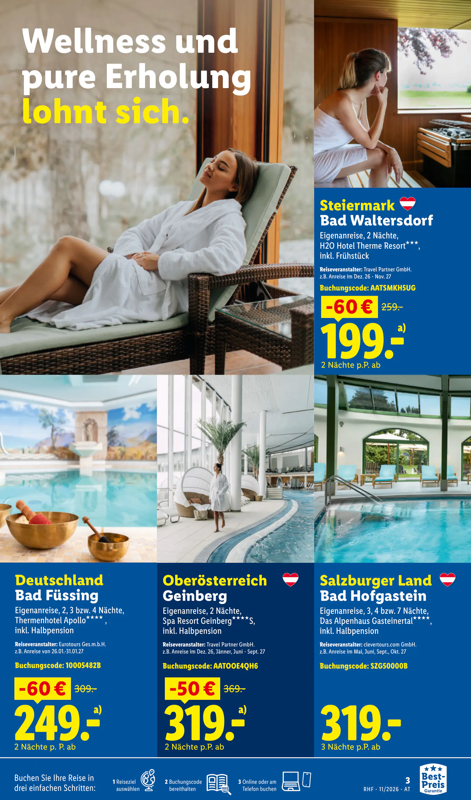 Lidl Ausztria November Reise-Highlights, Buchbar ab 28.10., 3. oldal (okt. 28. – nov. 30.)