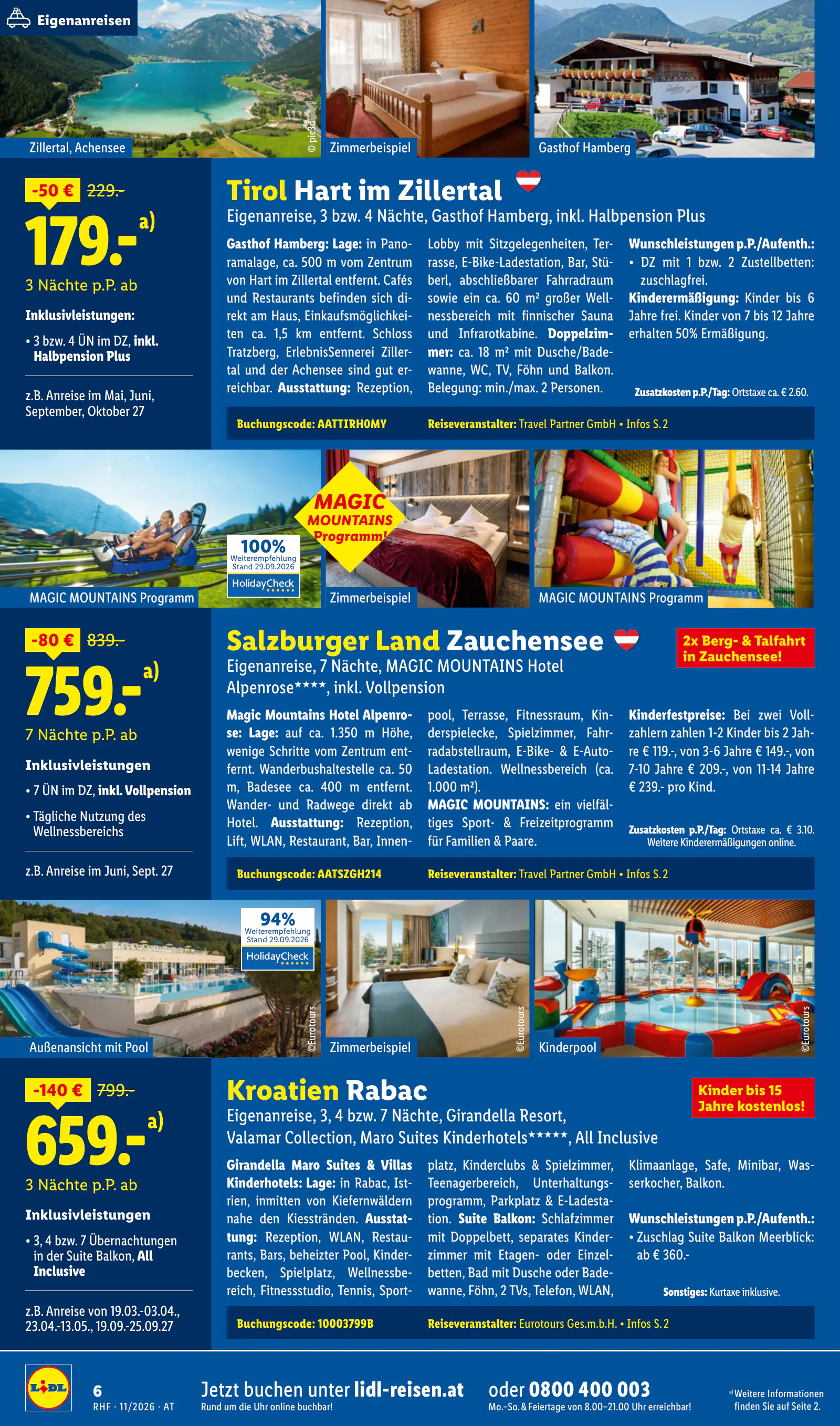 Lidl Ausztria November Reise-Highlights, Buchbar ab 28.10., 6. oldal (okt. 28. – nov. 30.)