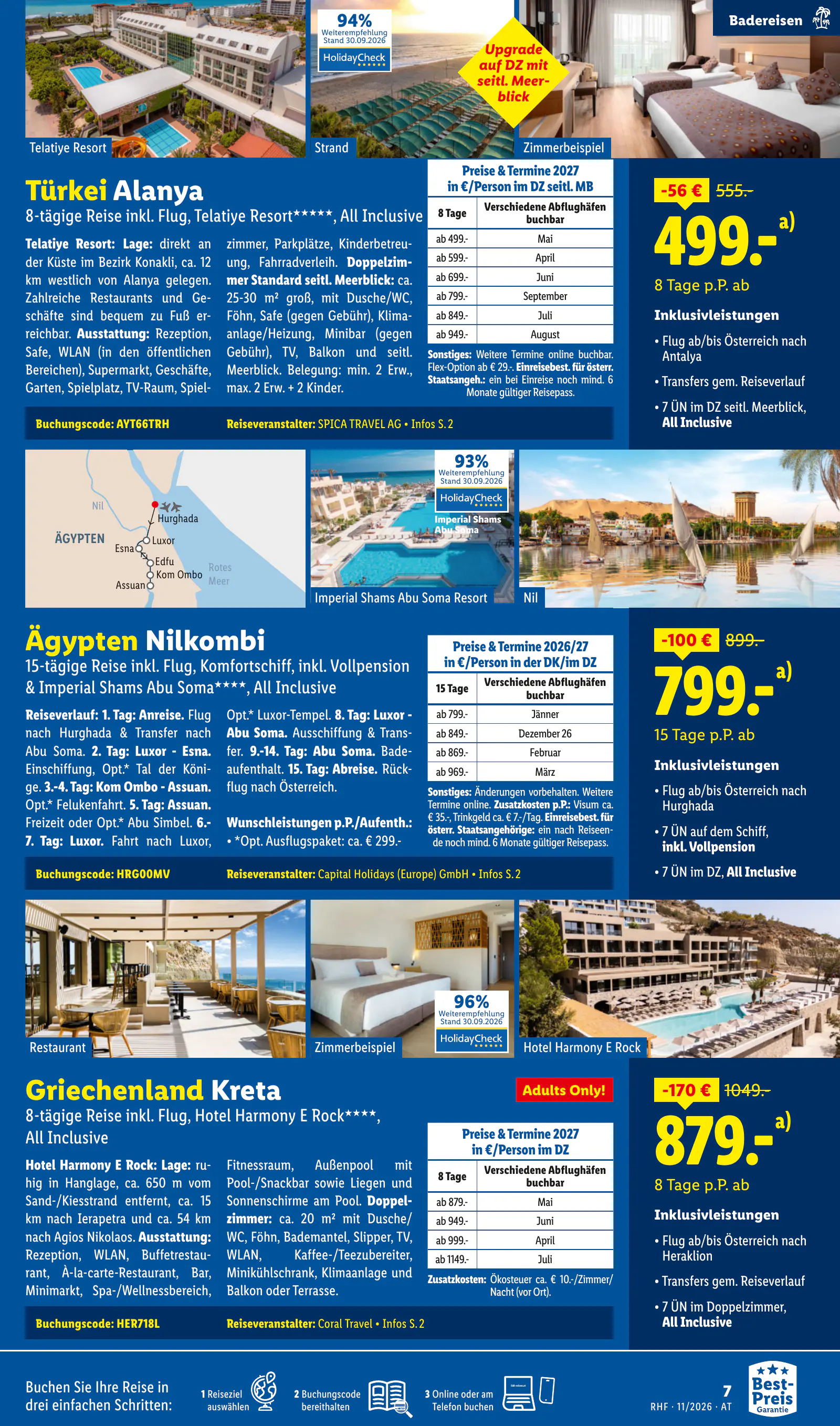 Lidl Ausztria November Reise-Highlights, Buchbar ab 28.10., 7. oldal (okt. 28. – nov. 30.)