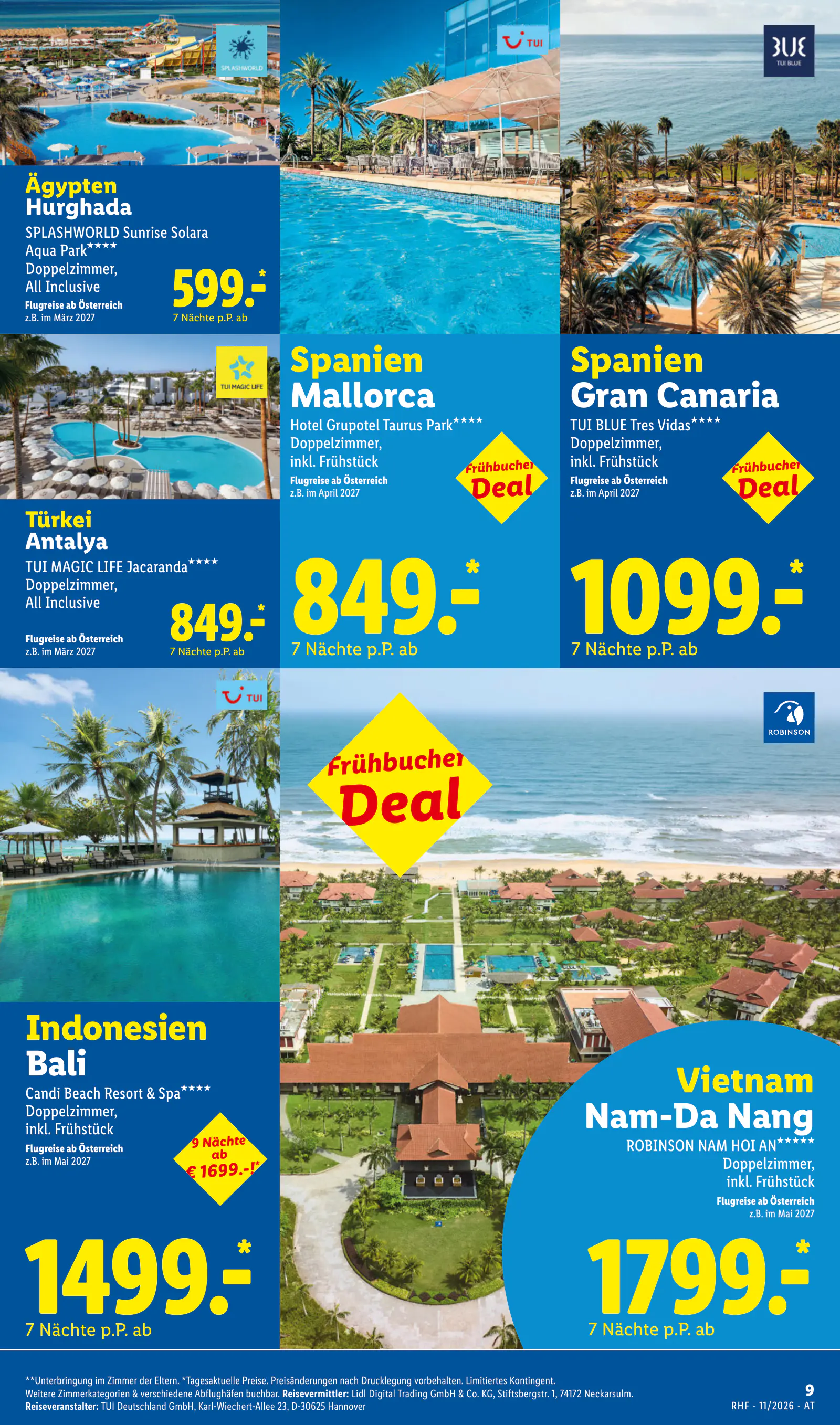 Lidl Ausztria November Reise-Highlights, Buchbar ab 28.10., 9. oldal (okt. 28. – nov. 30.)