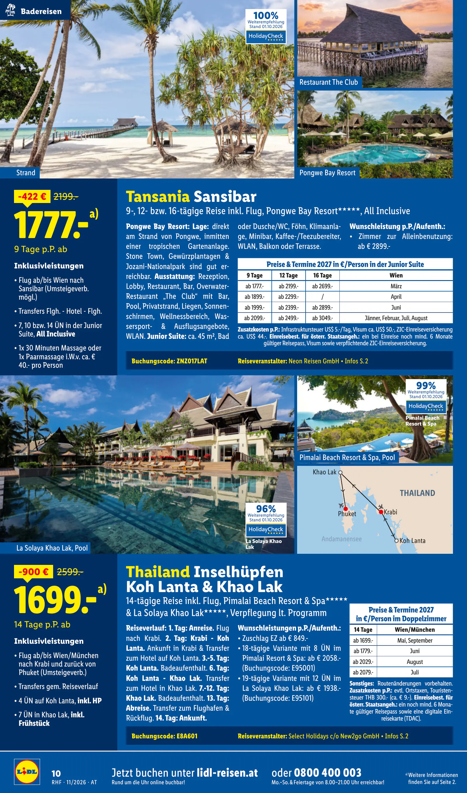 Lidl Ausztria November Reise-Highlights, Buchbar ab 28.10., 10. oldal (okt. 28. – nov. 30.)