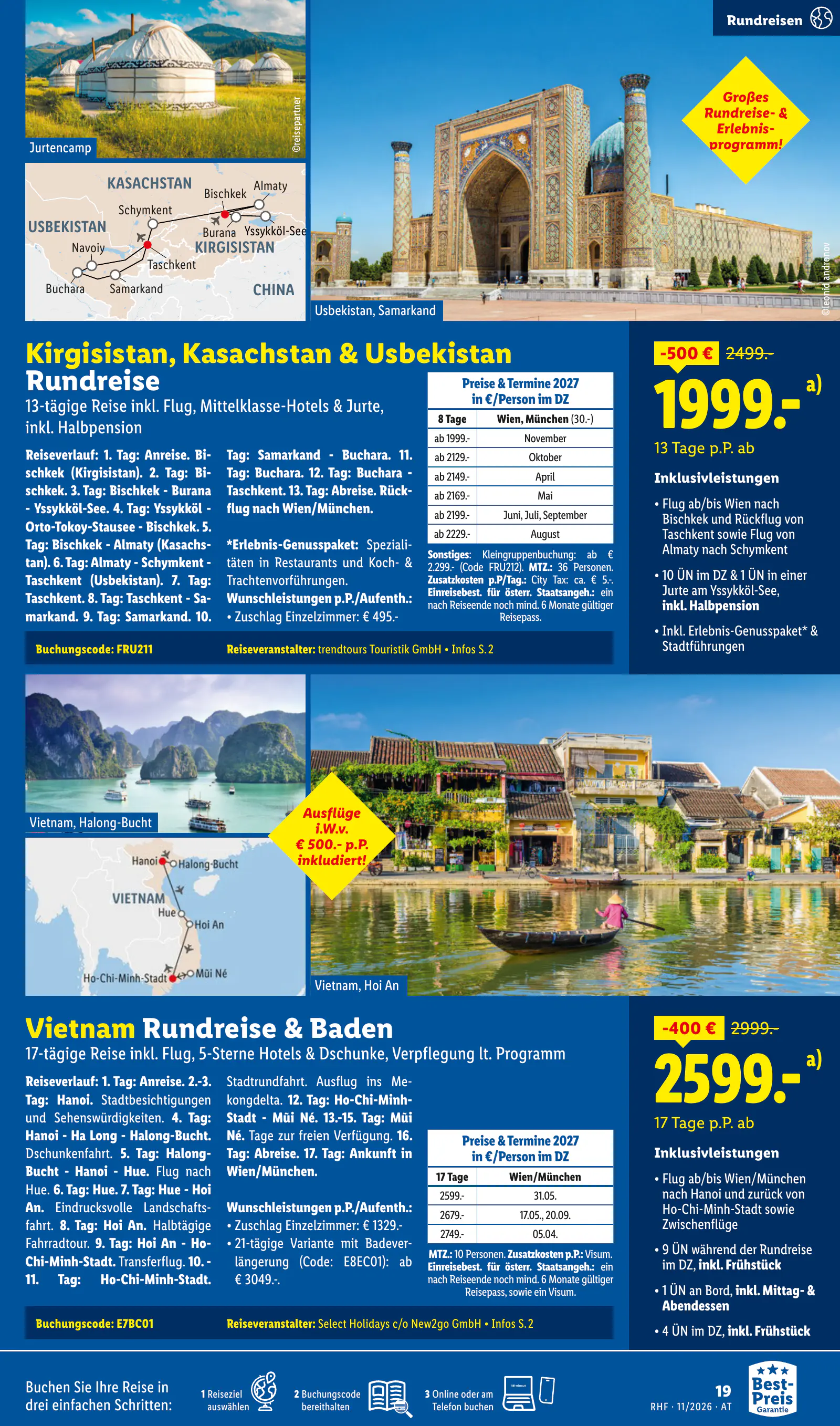 Lidl Ausztria November Reise-Highlights, Buchbar ab 28.10., 19. oldal (okt. 28. – nov. 30.)