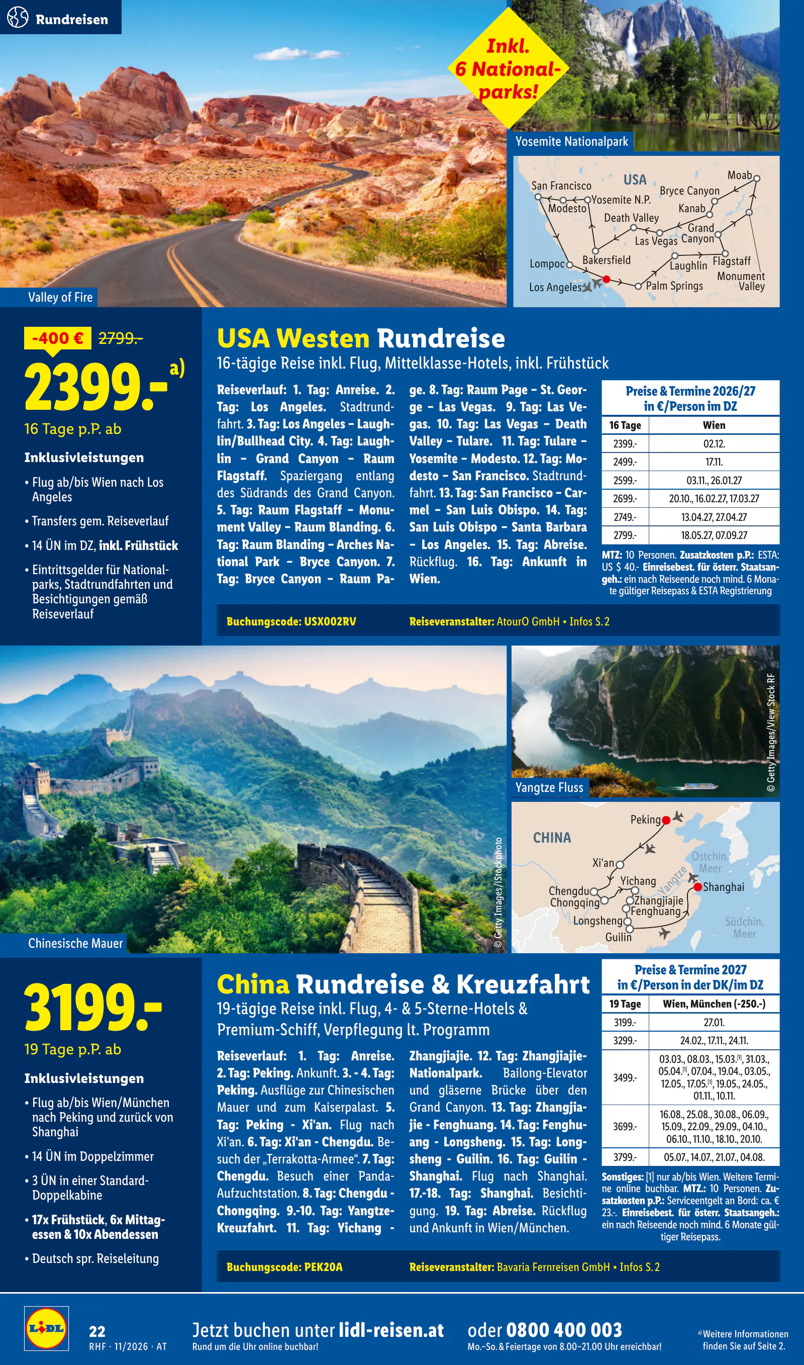 Lidl Ausztria November Reise-Highlights, Buchbar ab 28.10., 22. oldal (okt. 28. – nov. 30.)