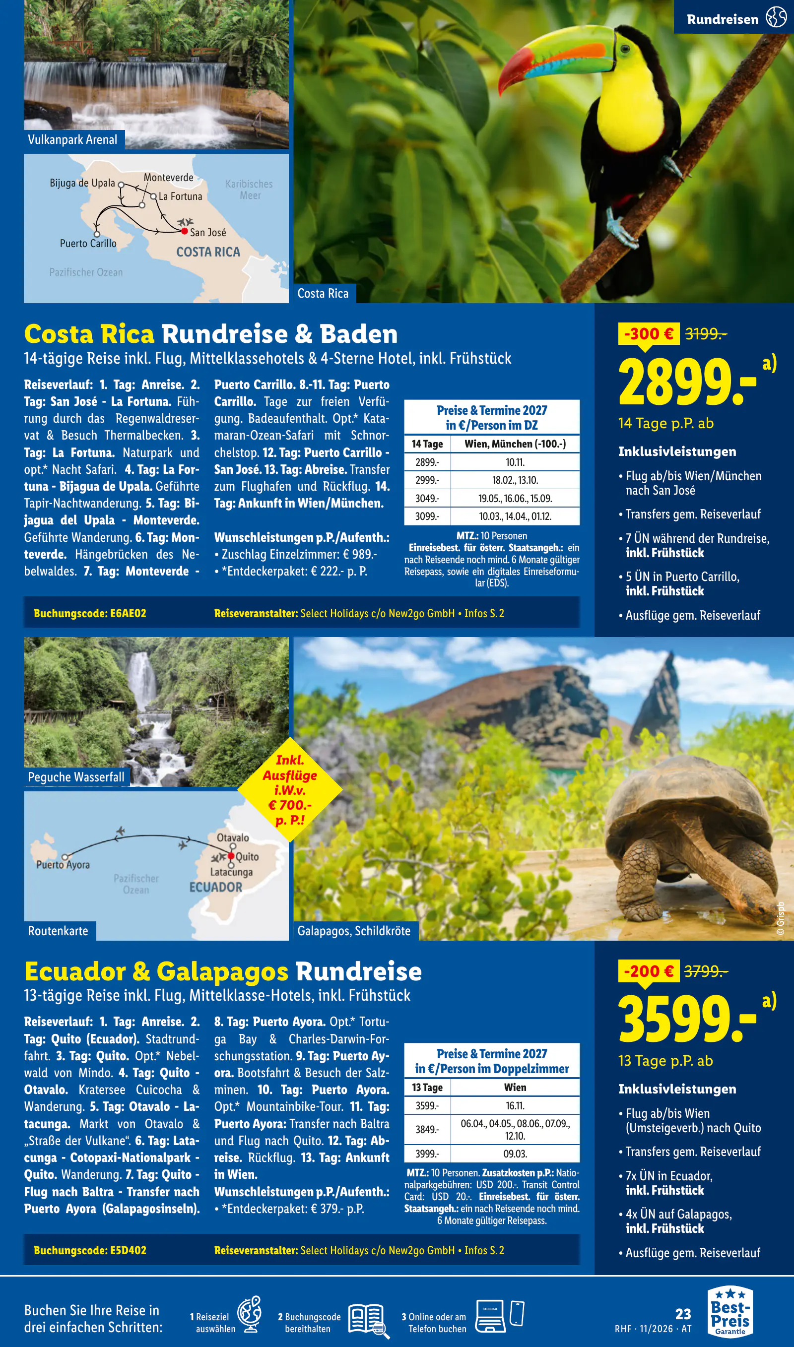 Lidl Ausztria November Reise-Highlights, Buchbar ab 28.10., 23. oldal (okt. 28. – nov. 30.)