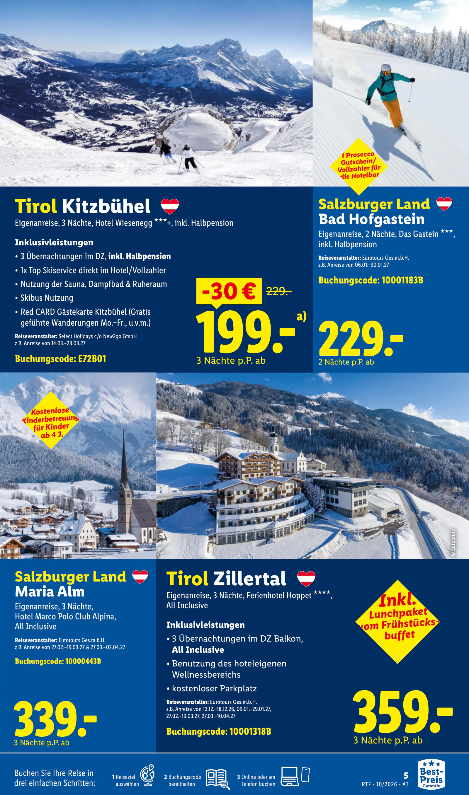 Lidl Ausztria Oktober/November Reise-Highlights, Buchbar ab 14.10., 5. oldal (okt. 14. – nov. 15.)