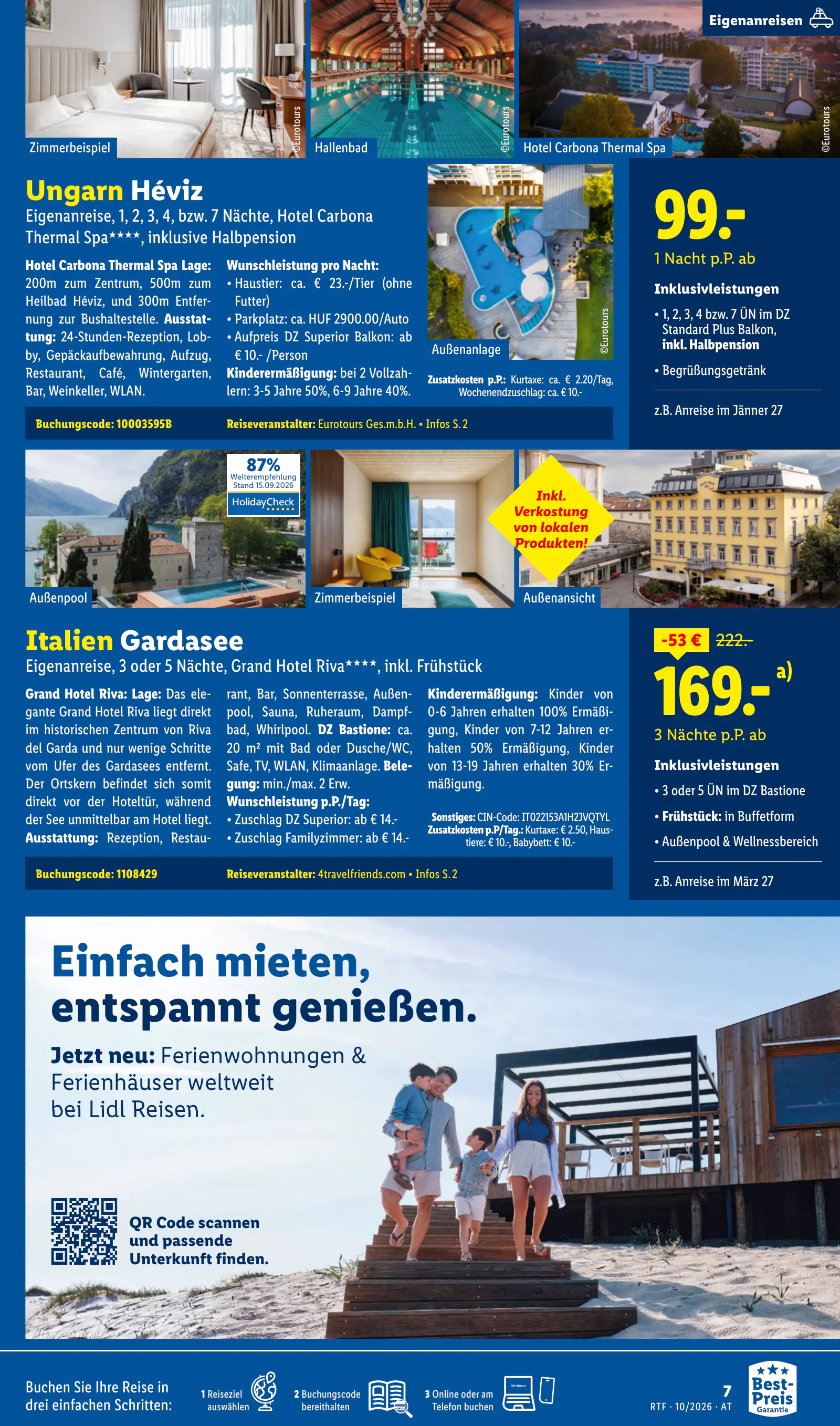 Lidl Ausztria Oktober/November Reise-Highlights, Buchbar ab 14.10., 7. oldal (okt. 14. – nov. 15.)