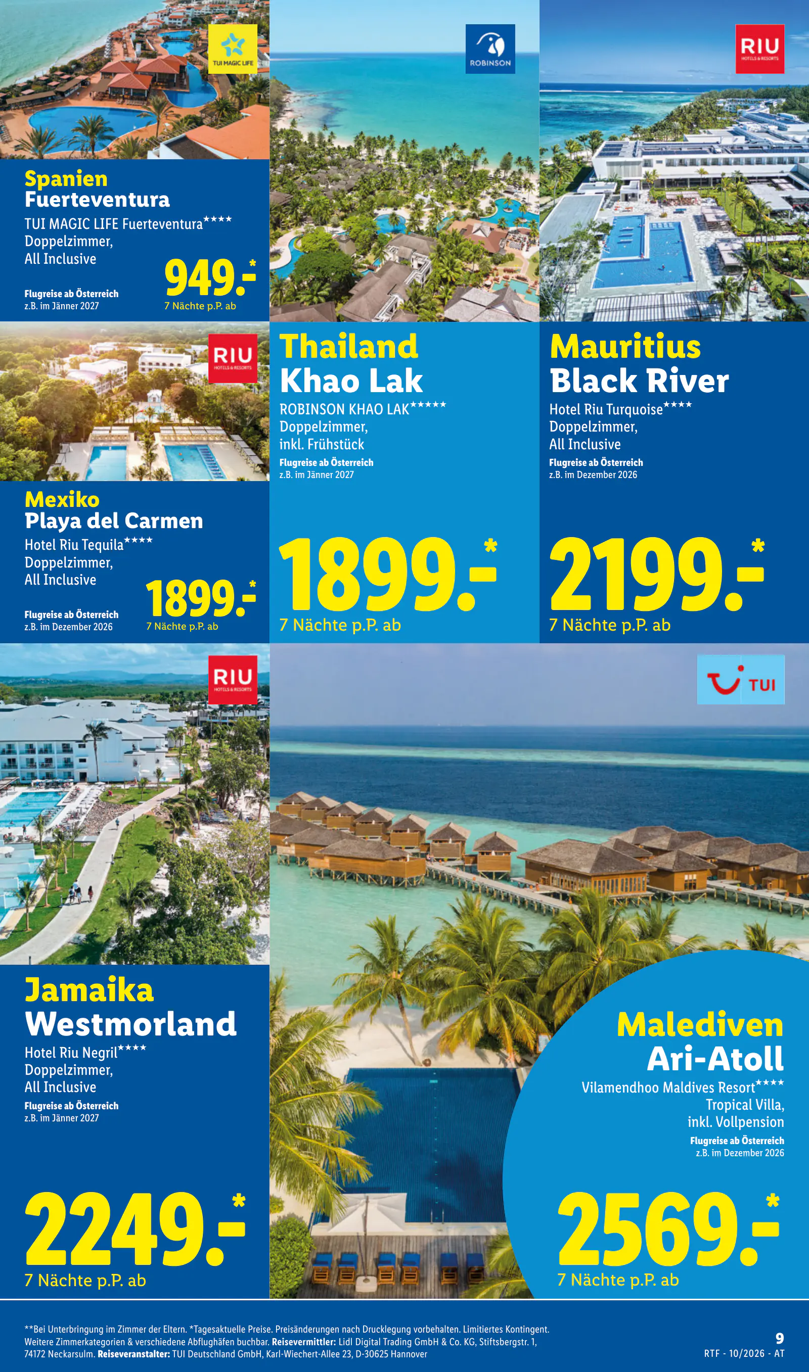 Lidl Ausztria Oktober/November Reise-Highlights, Buchbar ab 14.10., 9. oldal (okt. 14. – nov. 15.)