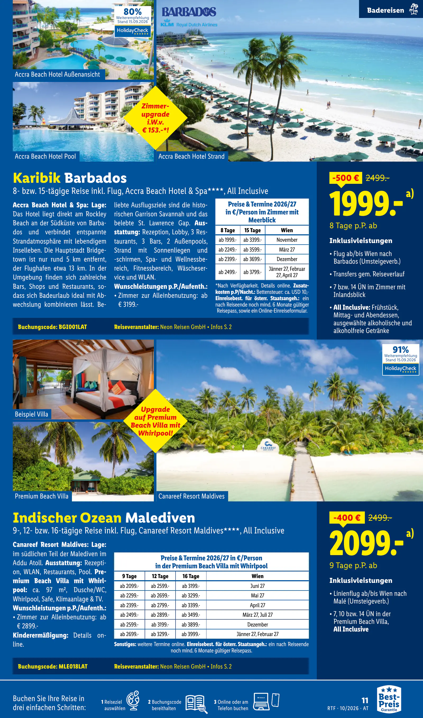 Lidl Ausztria Oktober/November Reise-Highlights, Buchbar ab 14.10., 11. oldal (okt. 14. – nov. 15.)