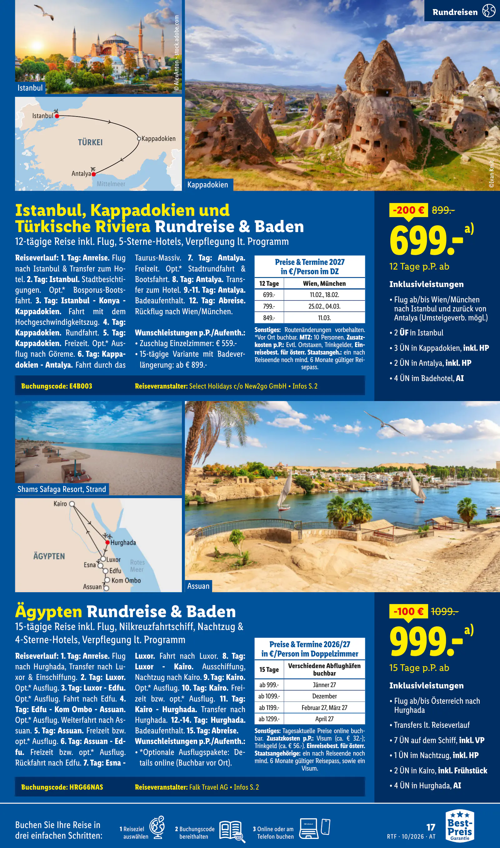 Lidl Ausztria Oktober/November Reise-Highlights, Buchbar ab 14.10., 17. oldal (okt. 14. – nov. 15.)