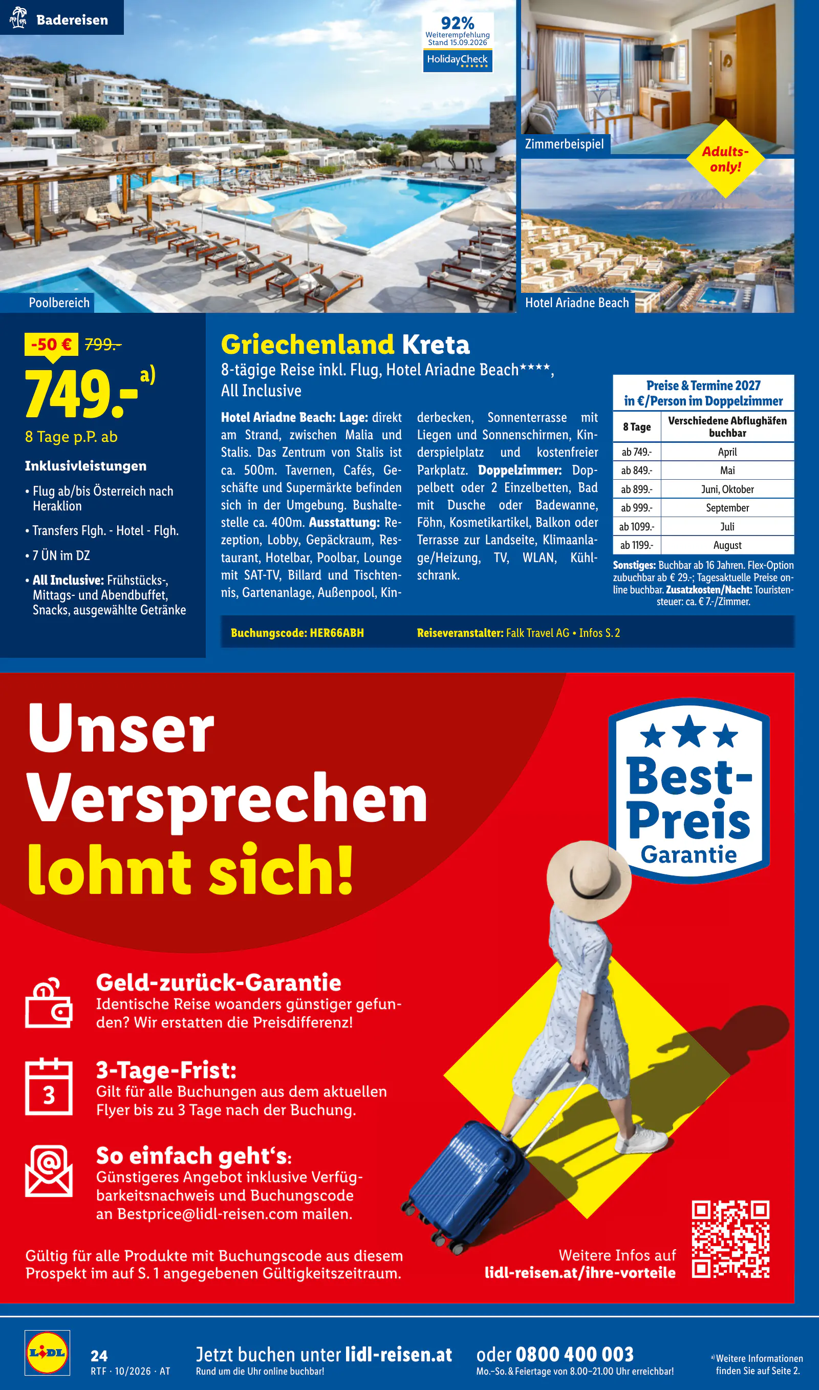 Lidl Ausztria Oktober/November Reise-Highlights, Buchbar ab 14.10., 24. oldal (okt. 14. – nov. 15.)