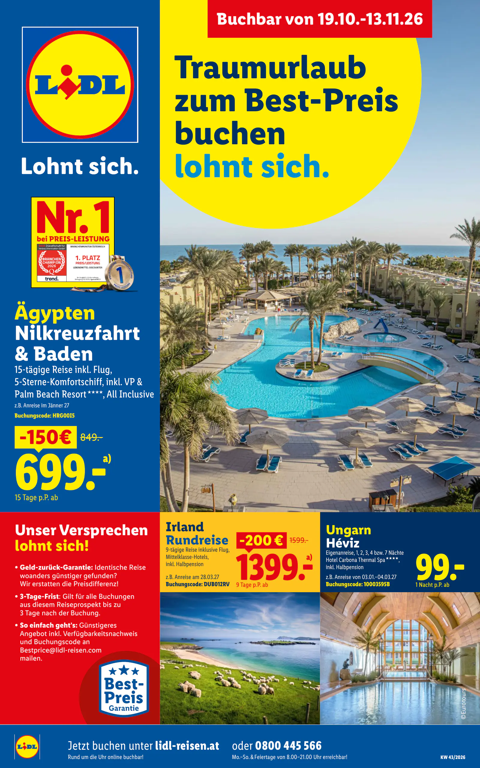 Lidl Ausztria Sonderflyer, Sommer verlängern, 1. oldal (okt. 19. – nov. 13.)