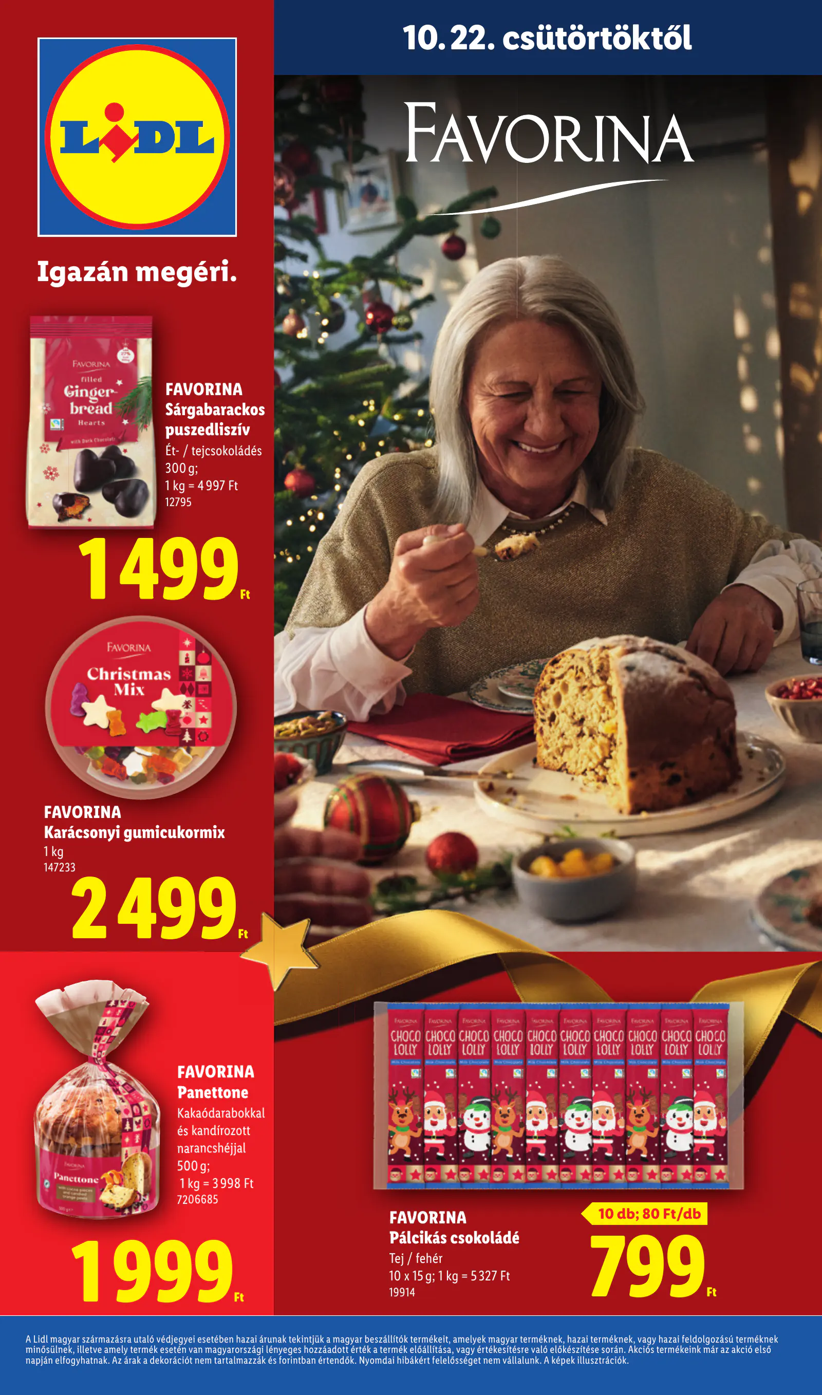 Lidl Favorina katalógus, 1. oldal (okt. 22–28.)