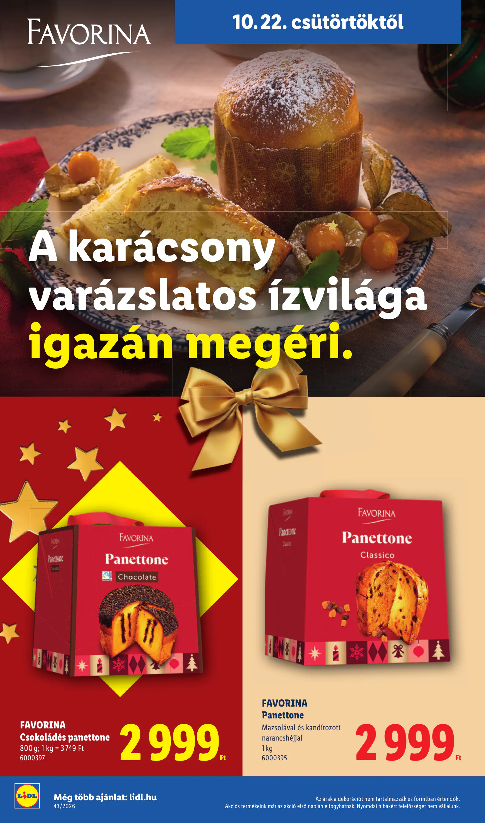 Lidl Favorina katalógus, 2. oldal (okt. 22–28.)
