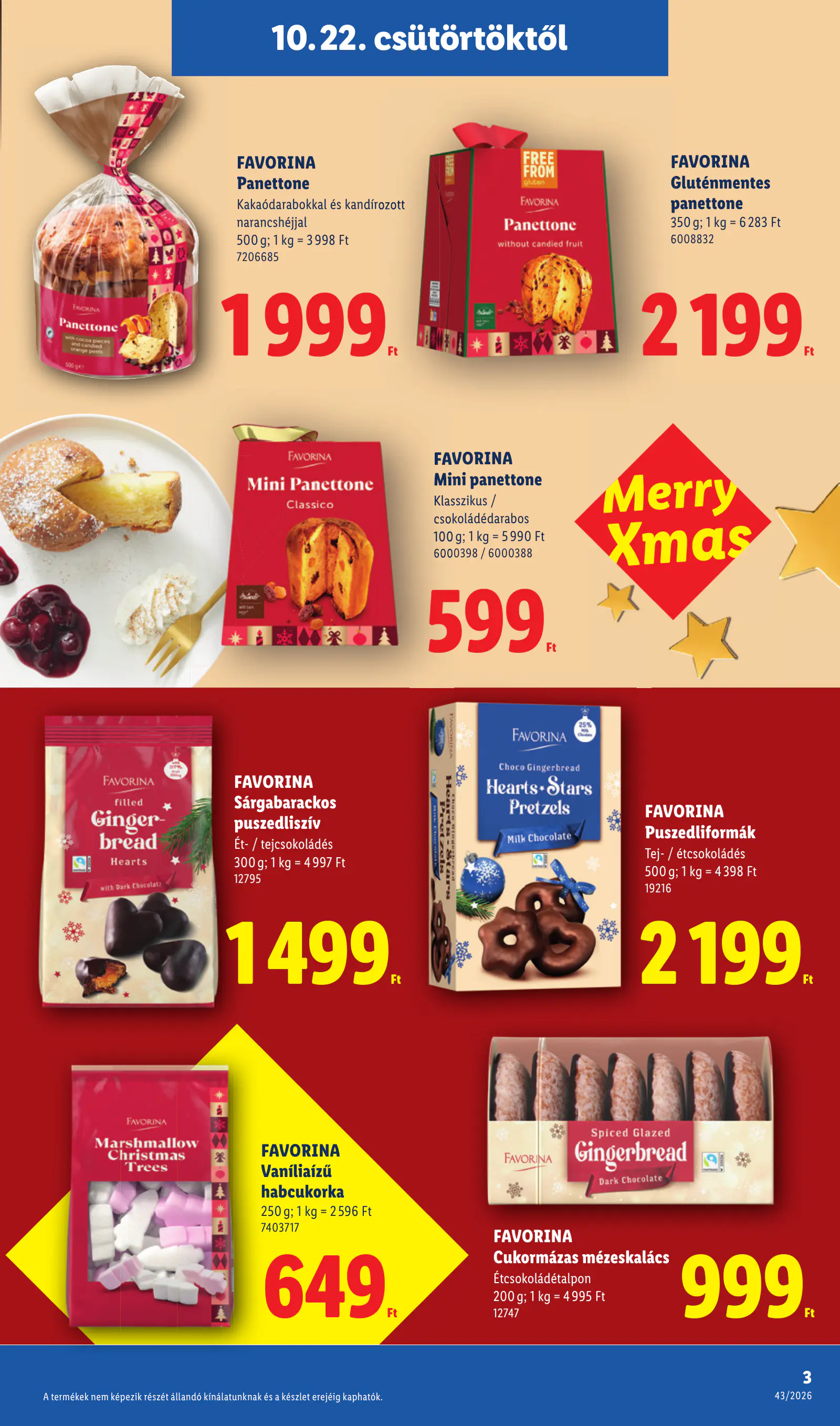 Lidl Favorina katalógus, 3. oldal (okt. 22–28.)