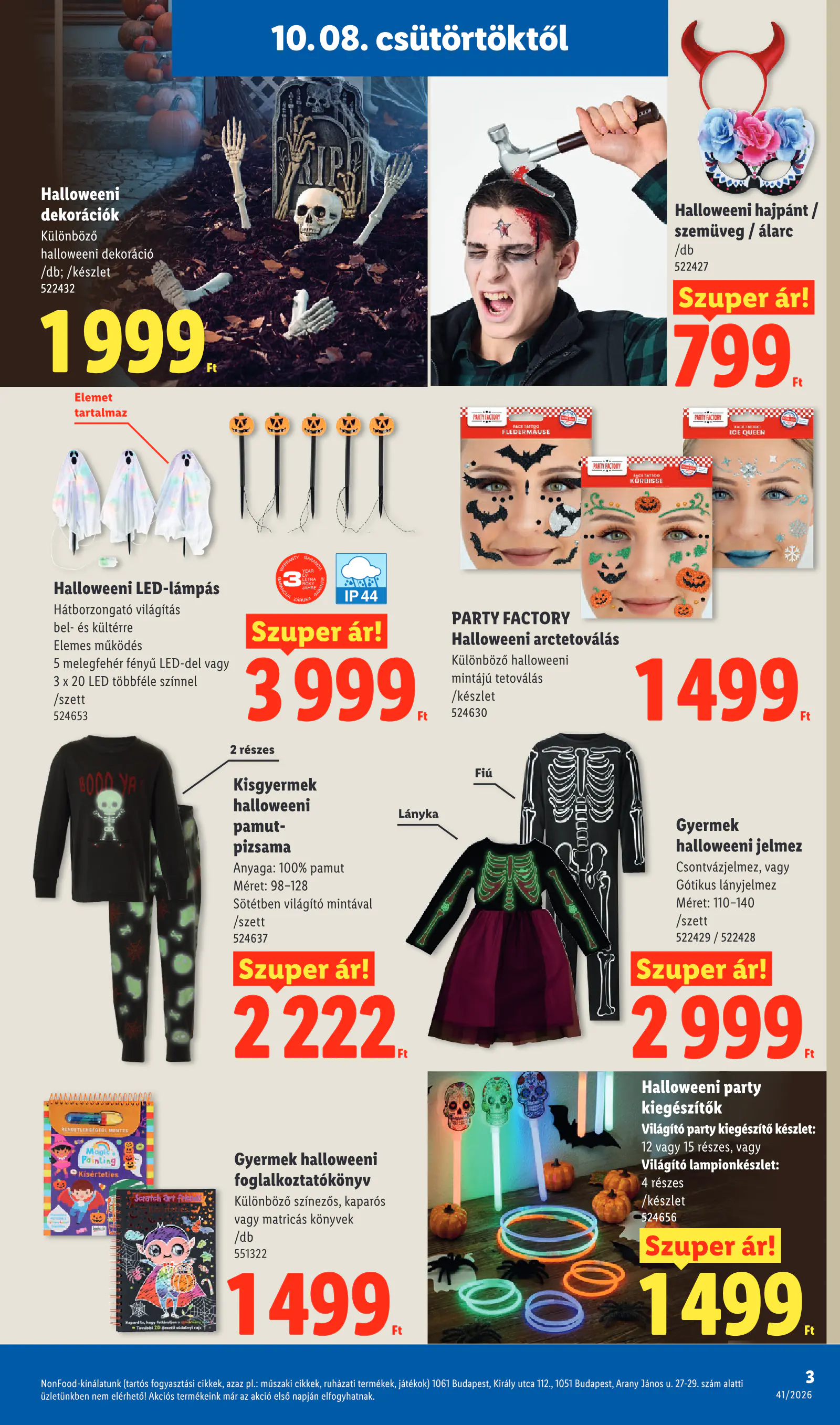 Lidl nonfood kínálatunk, 41. hét, 3. oldal (okt. 8–14.)