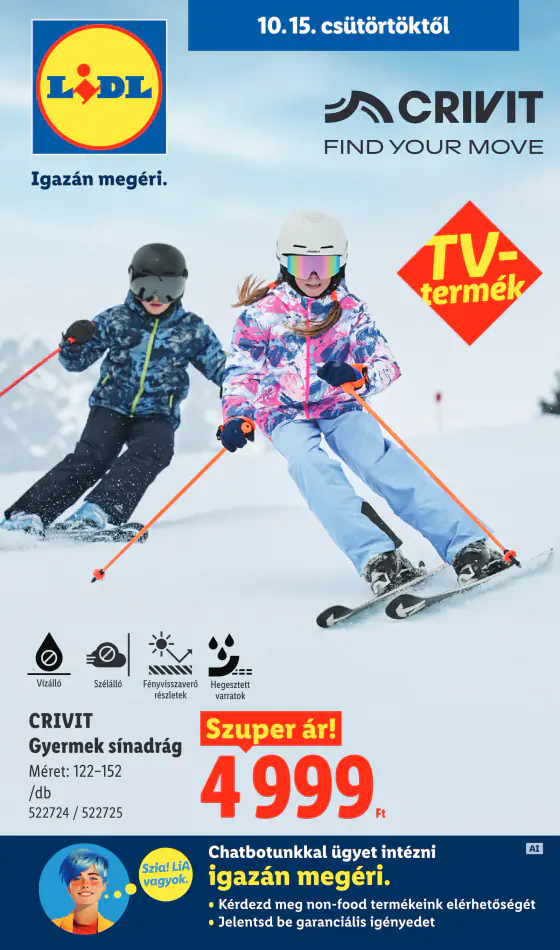 Lidl nonfood kínálatunk, 42. hét – okt. 15–21.