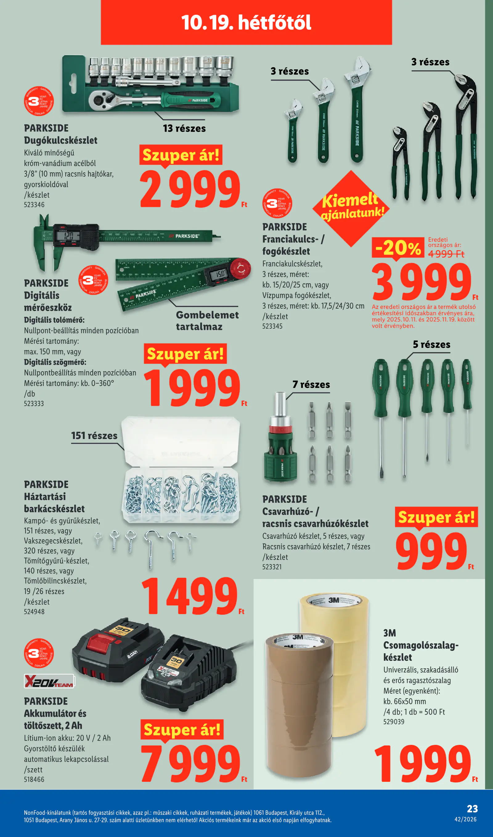Lidl nonfood kínálatunk, 42. hét, 23. oldal (okt. 15–21.)