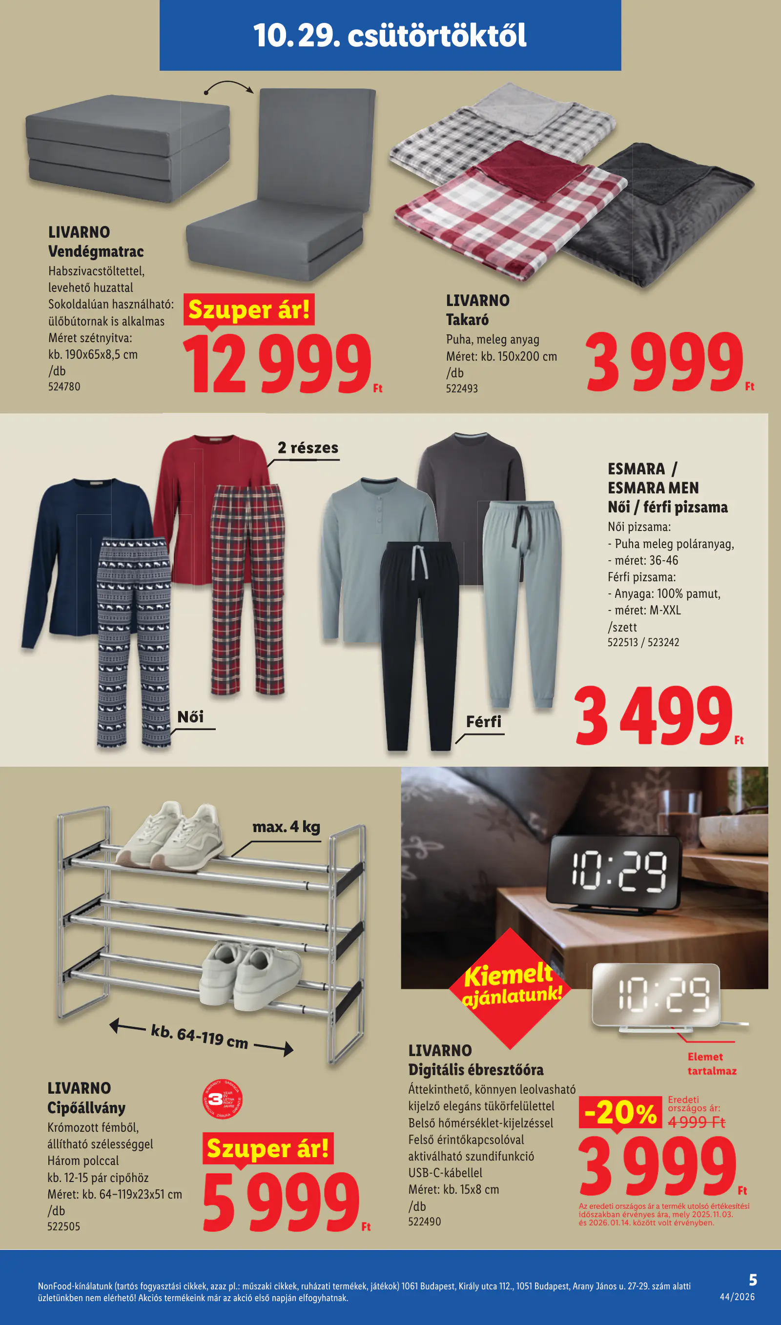 Lidl nonfood kínálatunk, 44. hét, 5. oldal (okt. 29. – nov. 4.)