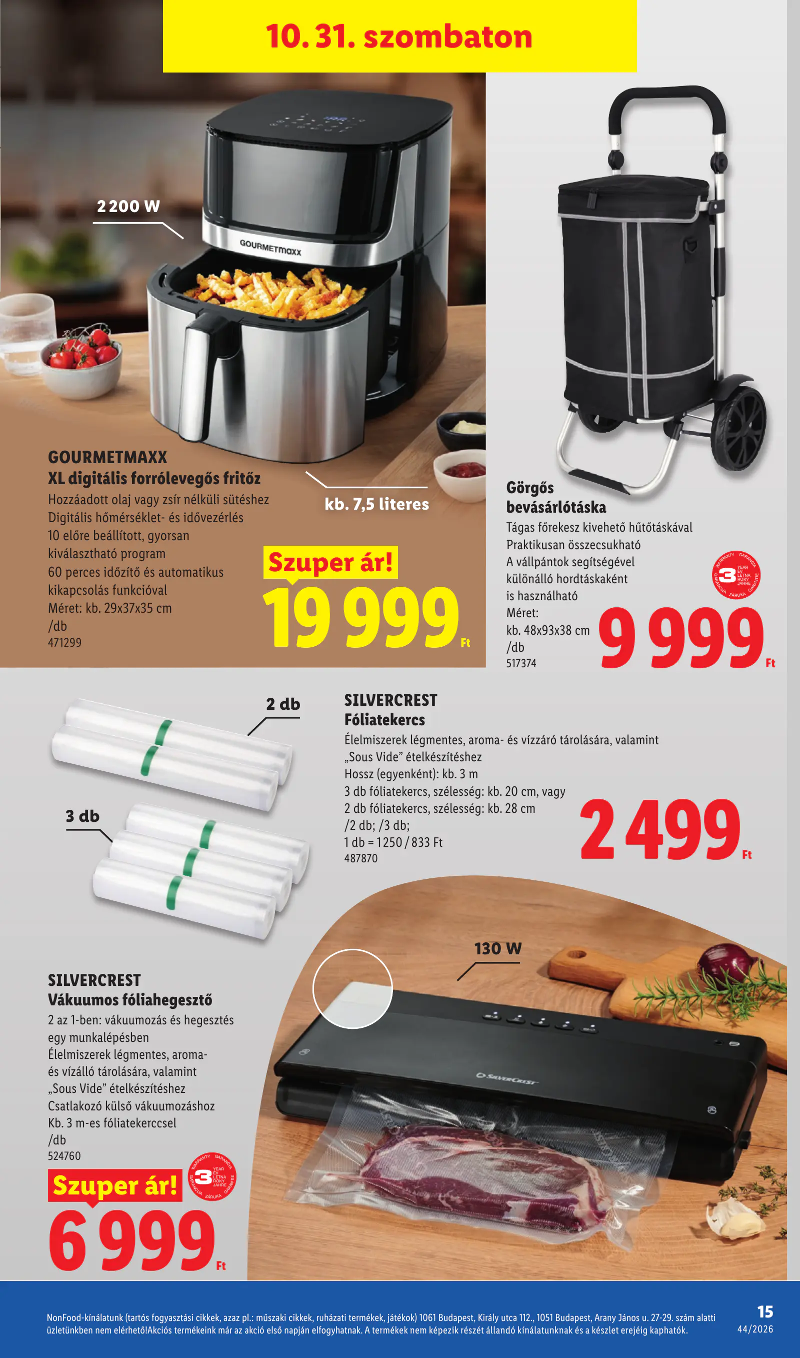 Lidl nonfood kínálatunk, 44. hét, 15. oldal (okt. 29. – nov. 4.)