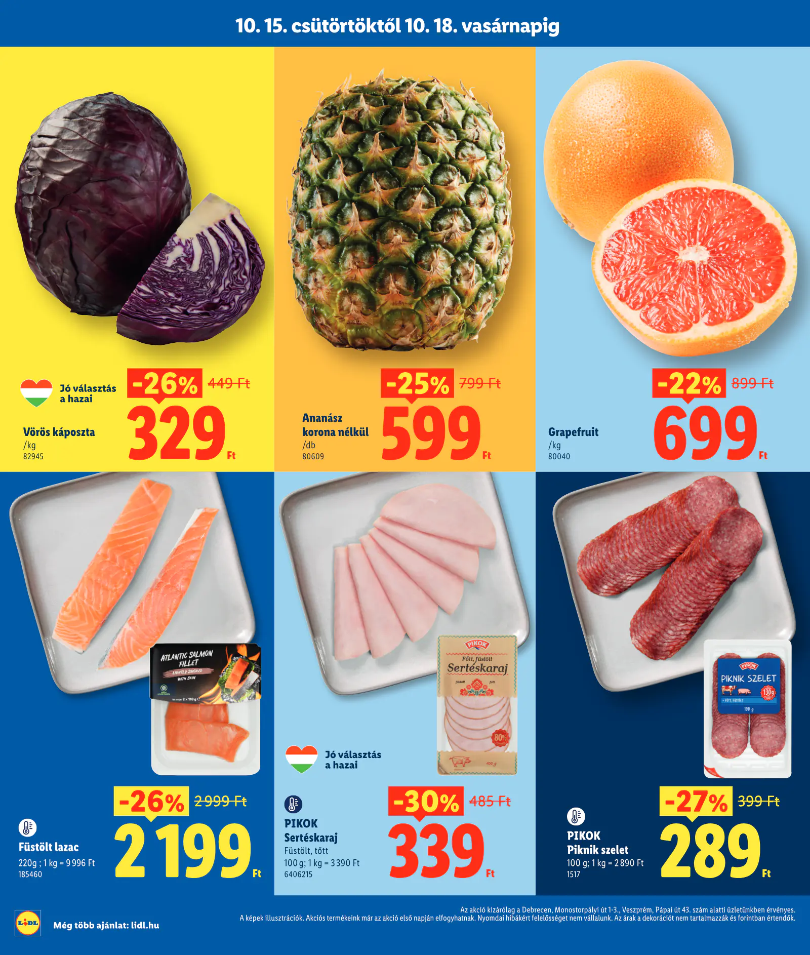Lidl regionális akciók, Debrecen, 2. oldal (okt. 15–18.)