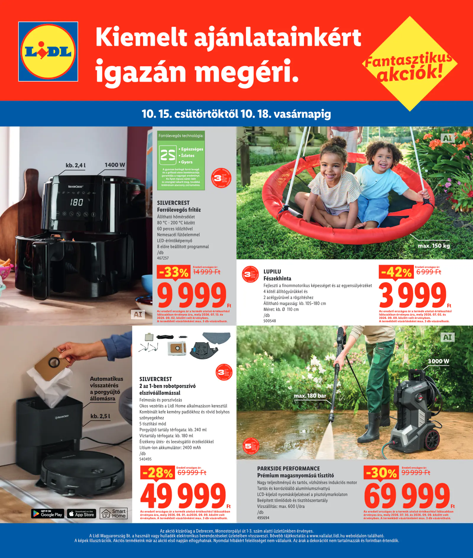 Lidl regionális akciók, Debrecen, 4. oldal (okt. 15–18.)