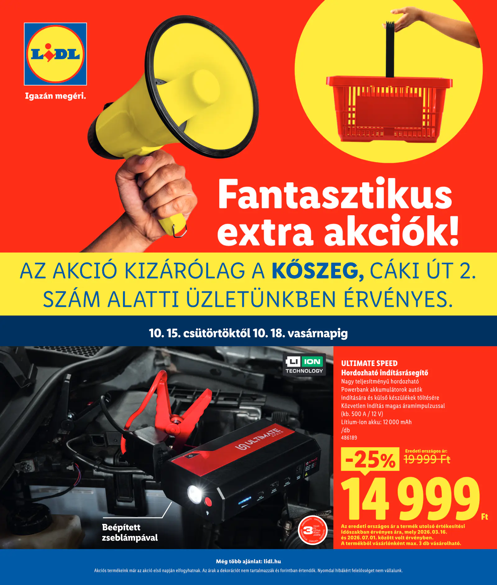 Lidl regionális akciók, Kőszeg, 1. oldal (okt. 15–18.)