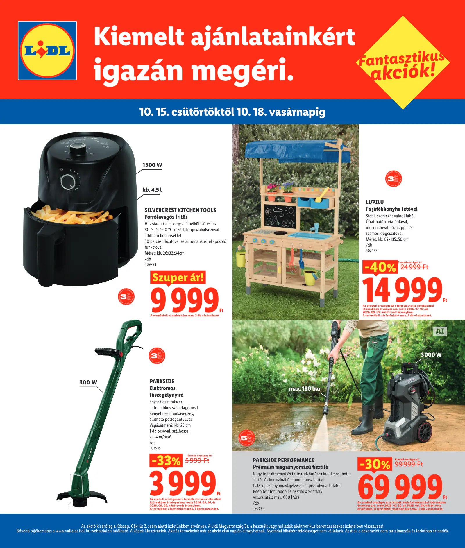 Lidl regionális akciók, Kőszeg, 2. oldal (okt. 15–18.)